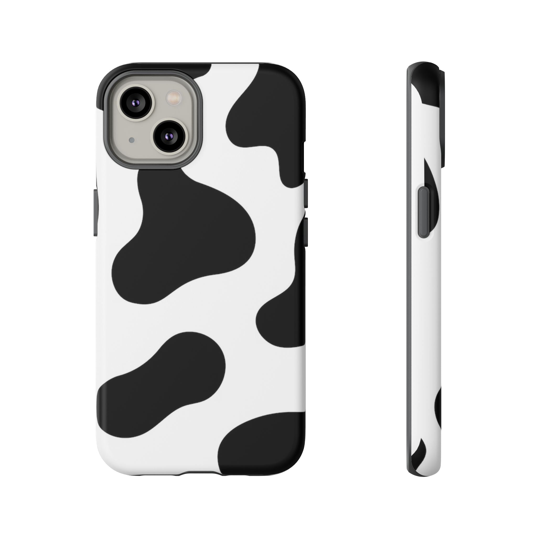 Black and White Cow Print Phone Case, Cute Tough Cases, Animal Print Case, Stylish Smartphone Accessories, Cow Lover Gift