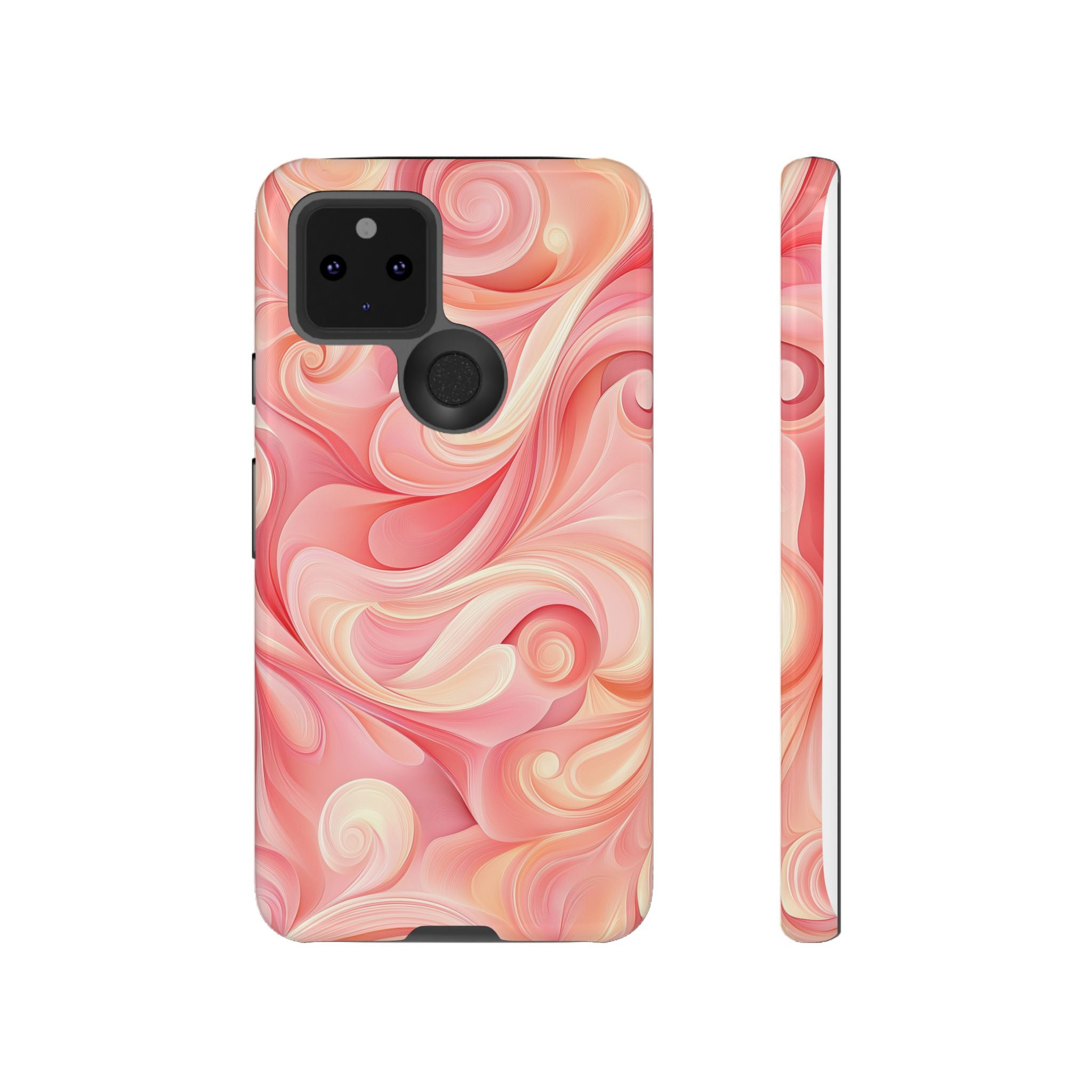 Stylish Phone Case - Tough Cases with Abstract Pink Swirls