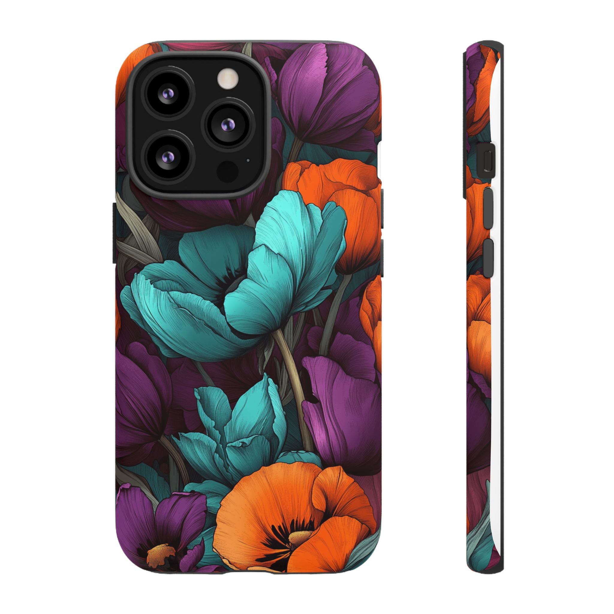 Floral Phone Case - Vibrant Flower Tough Case
