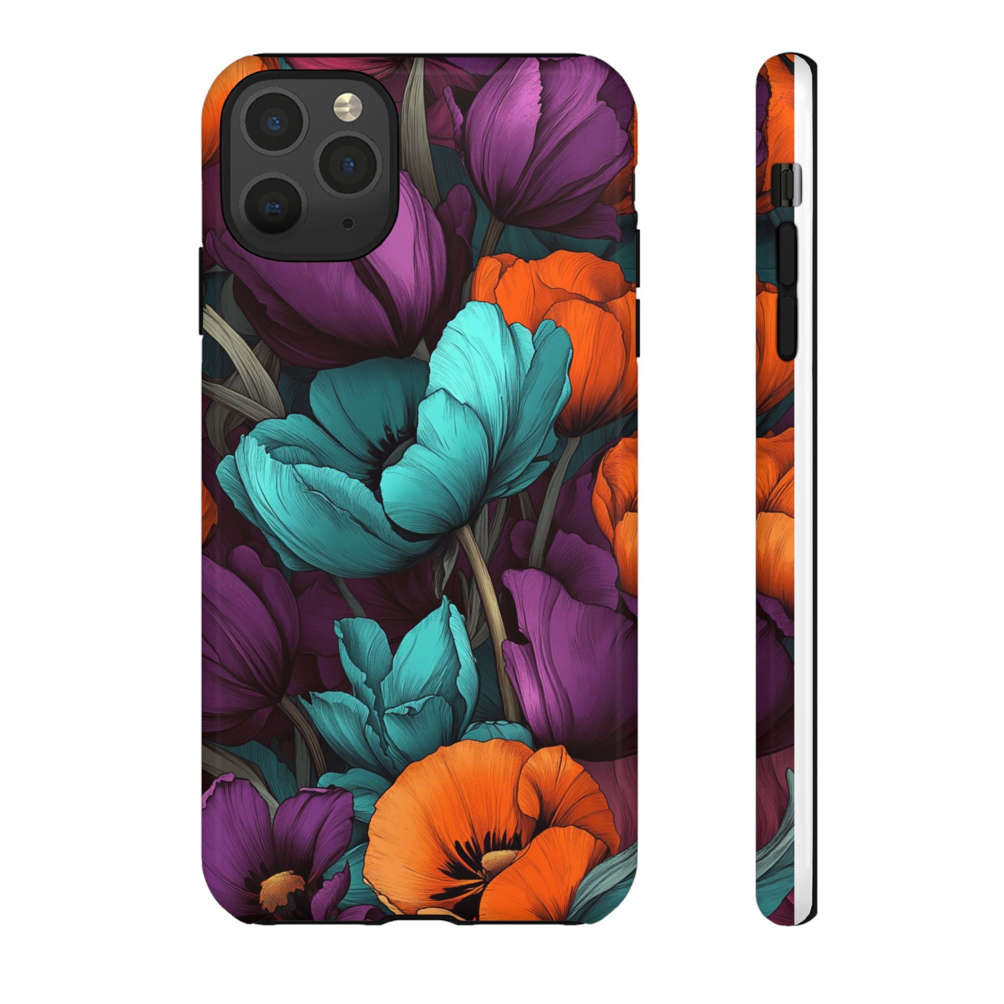 Floral Phone Case - Vibrant Flower Tough Case