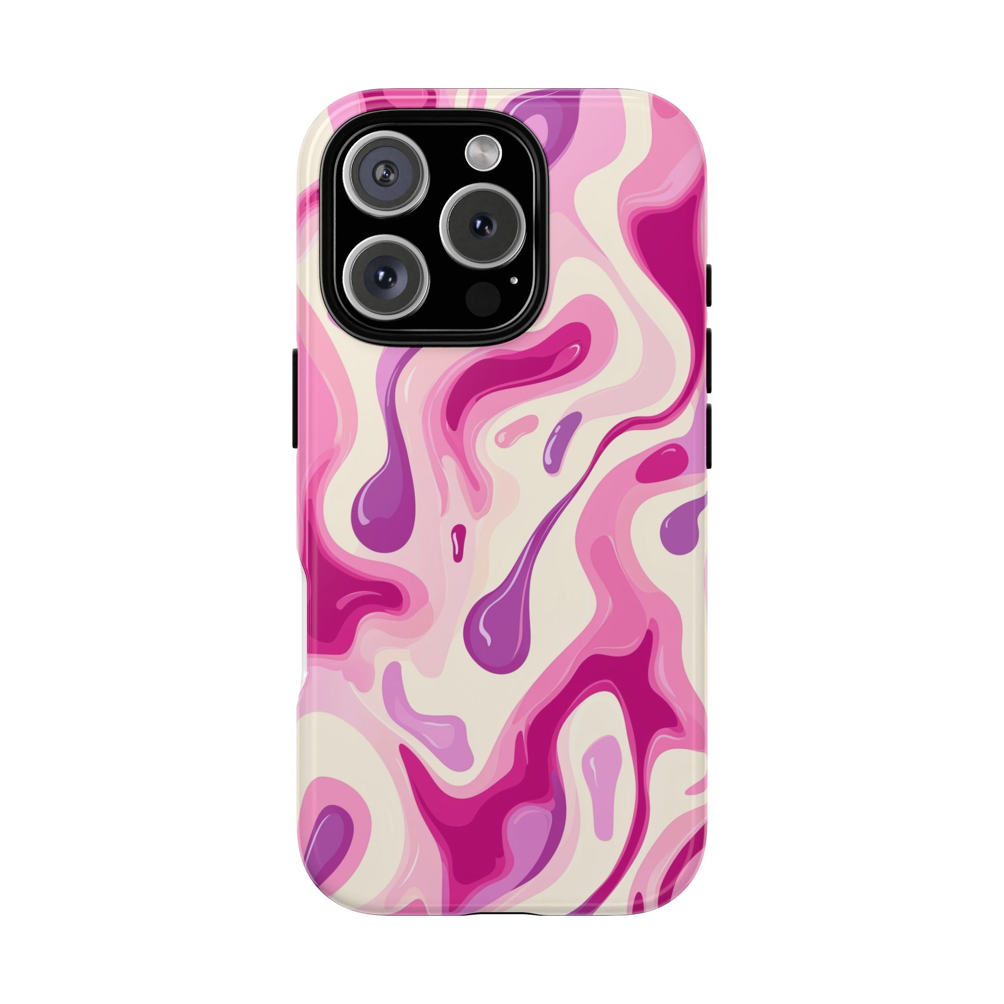 Colorful Phone Case with Abstract Pink Design