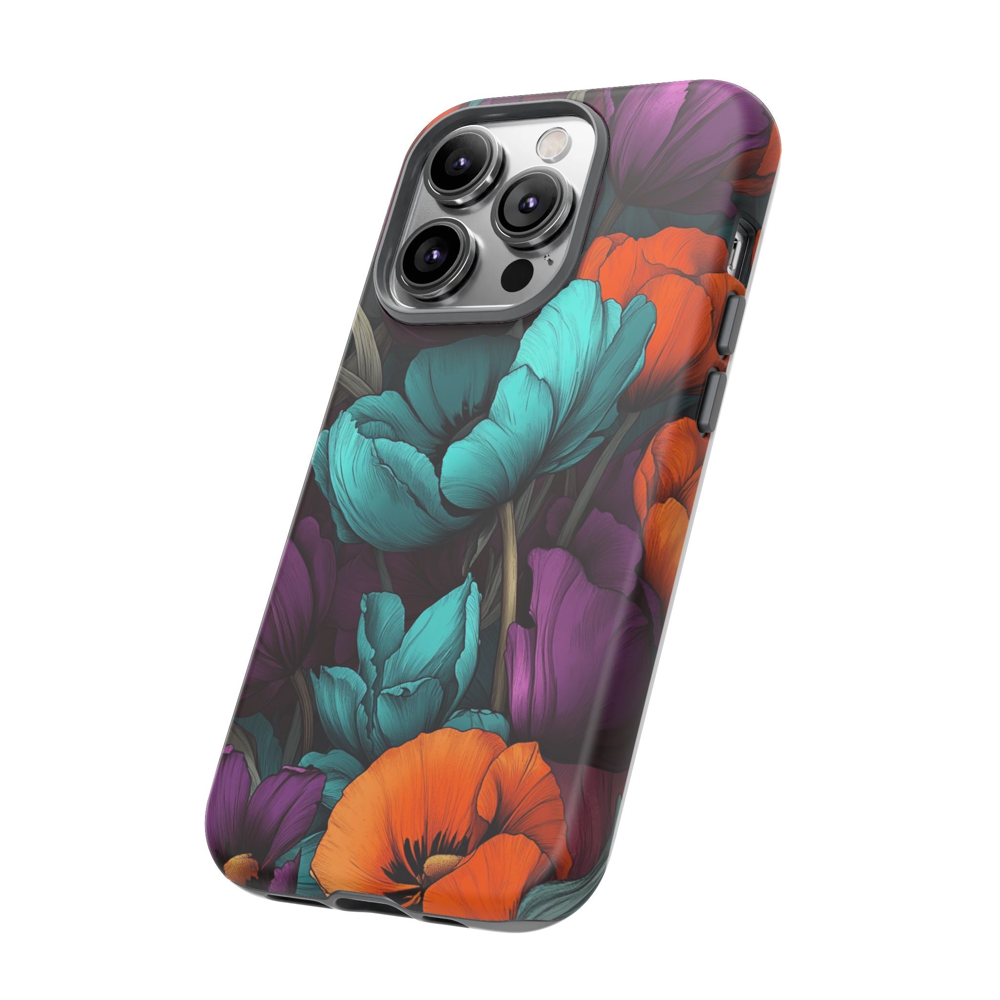Floral Phone Case - Vibrant Flower Tough Case