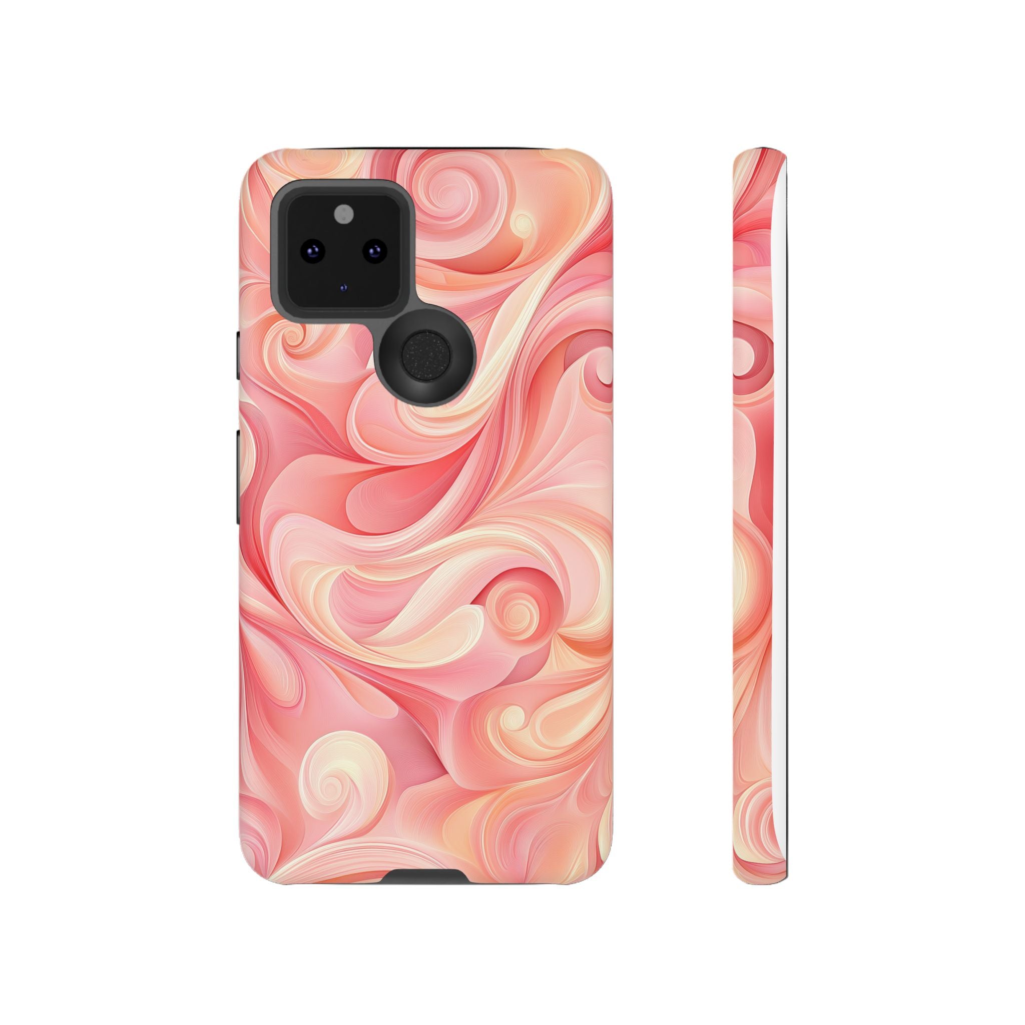 Stylish Phone Case - Tough Cases with Abstract Pink Swirls
