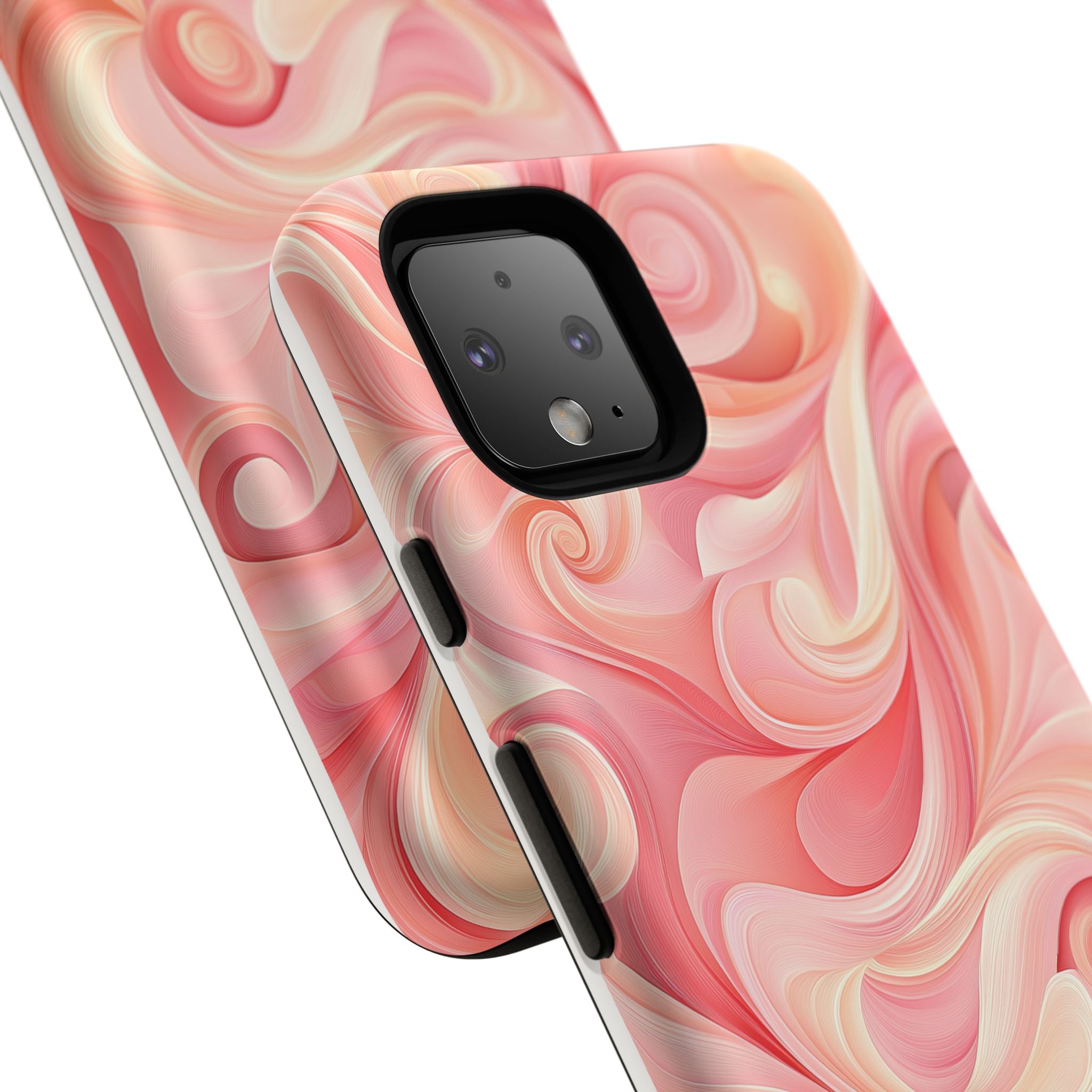 Stylish Phone Case - Tough Cases with Abstract Pink Swirls