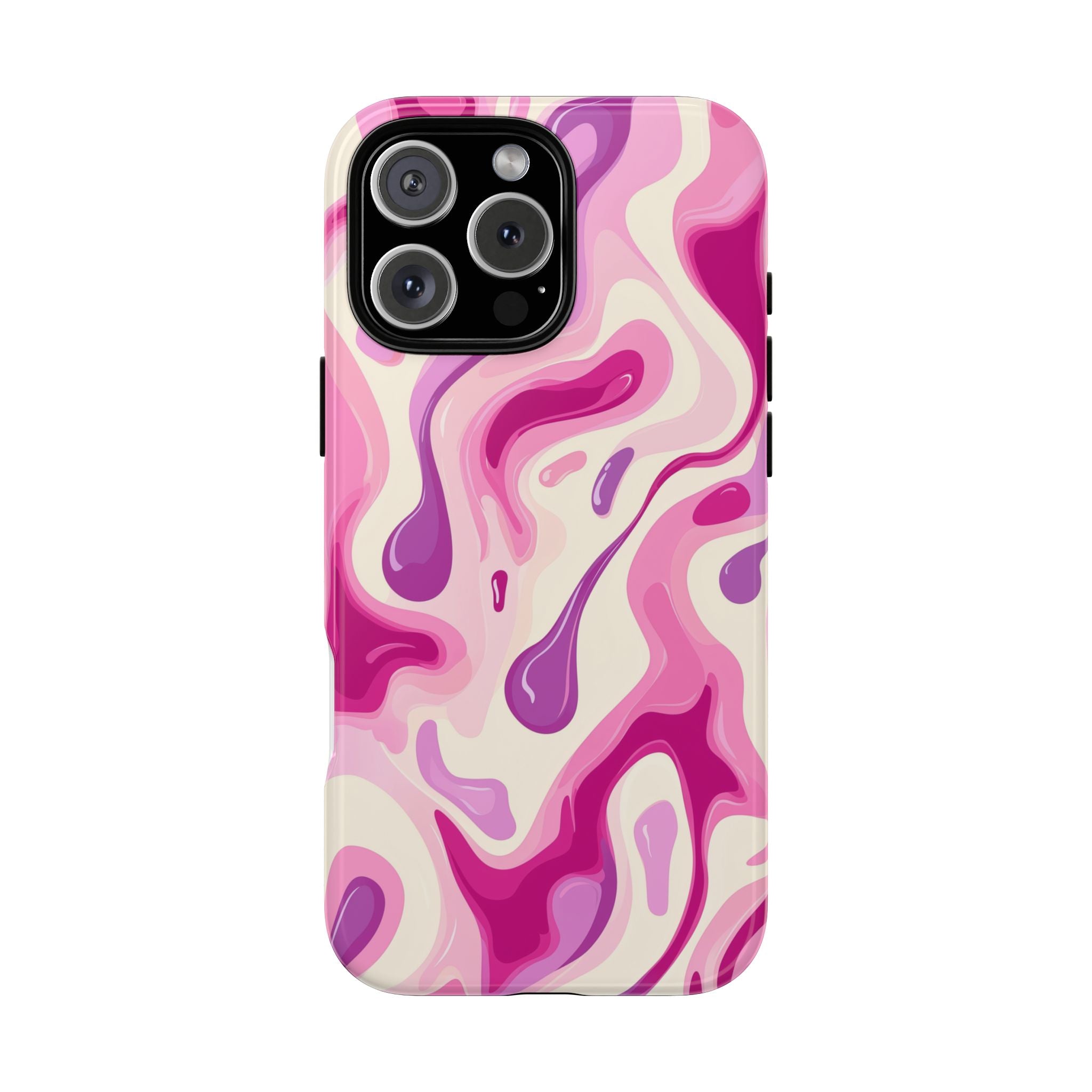 Colorful Phone Case with Abstract Pink Design