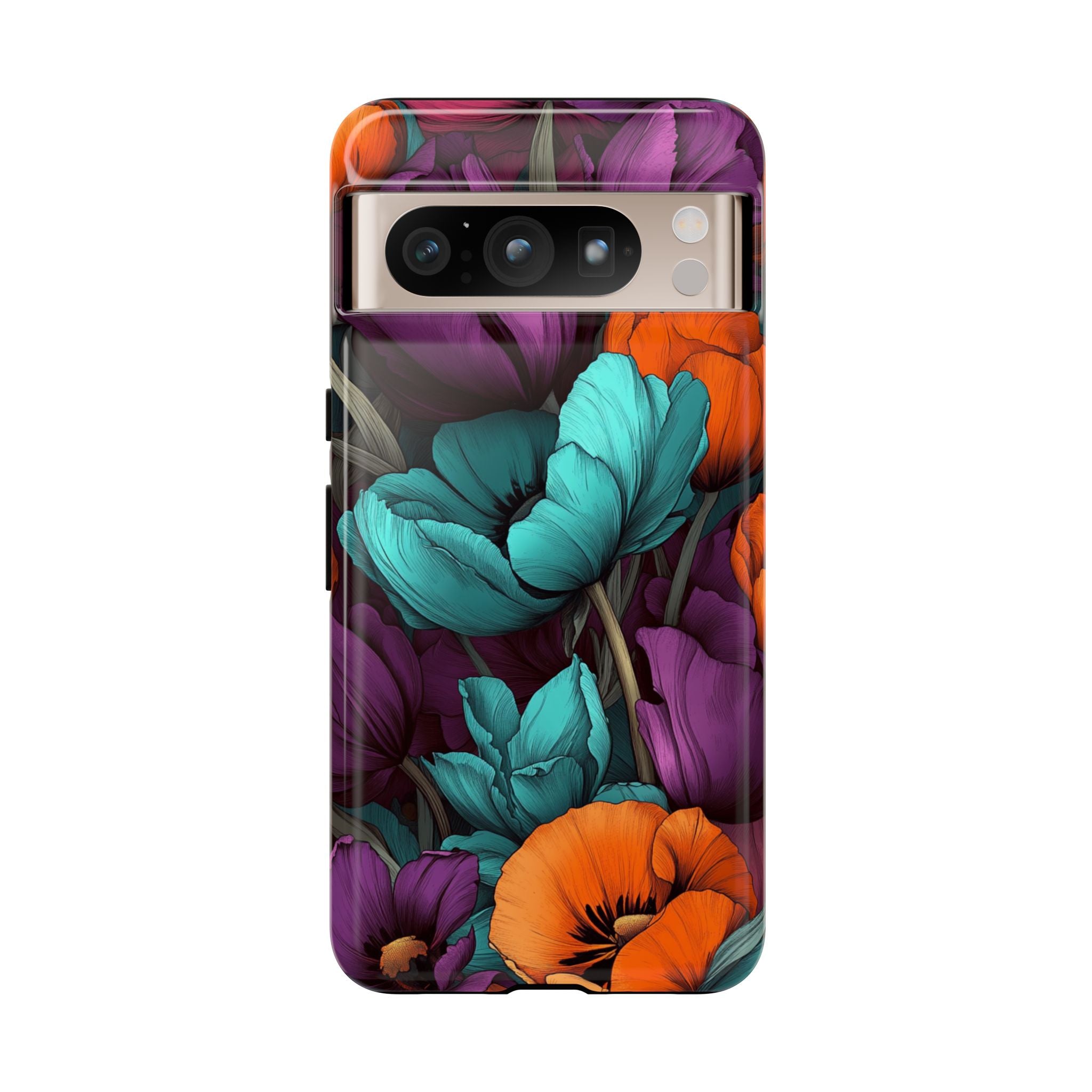 Floral Phone Case - Vibrant Flower Tough Case