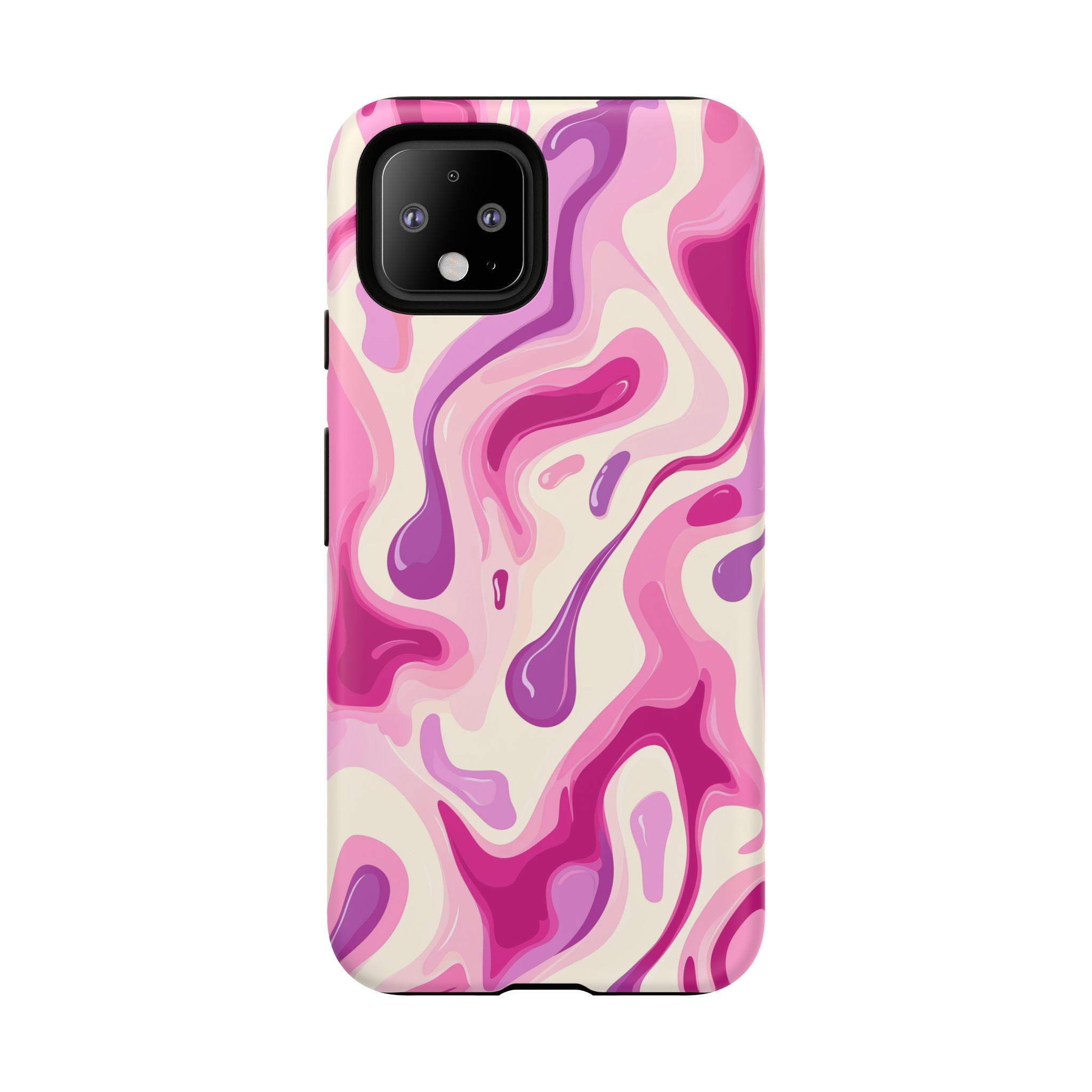 Colorful Phone Case with Abstract Pink Design