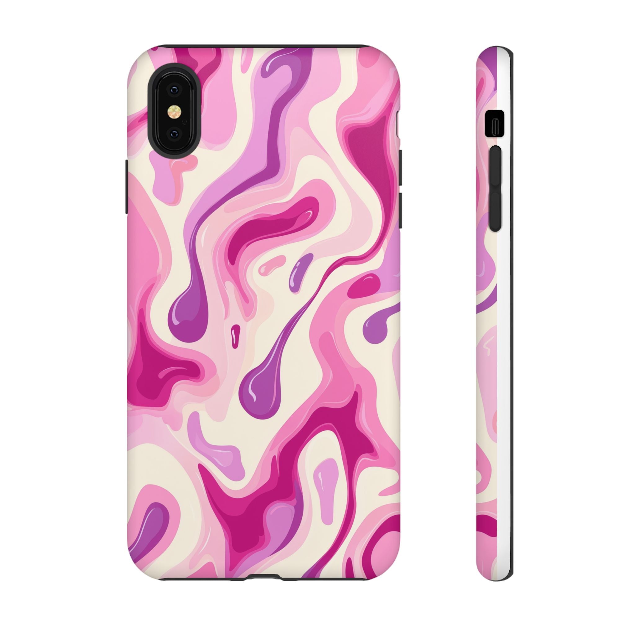 Colorful Phone Case with Abstract Pink Design
