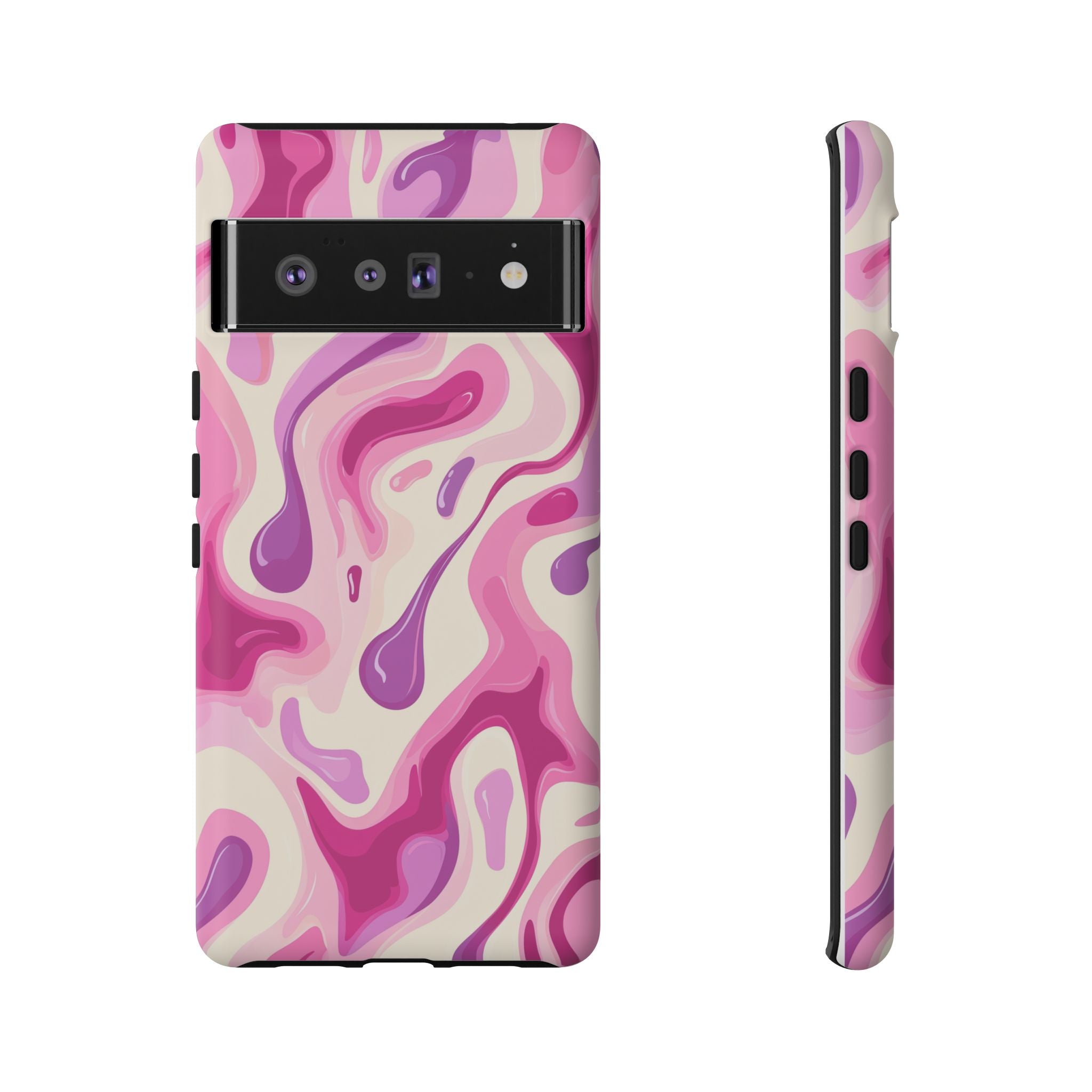 Colorful Phone Case with Abstract Pink Design