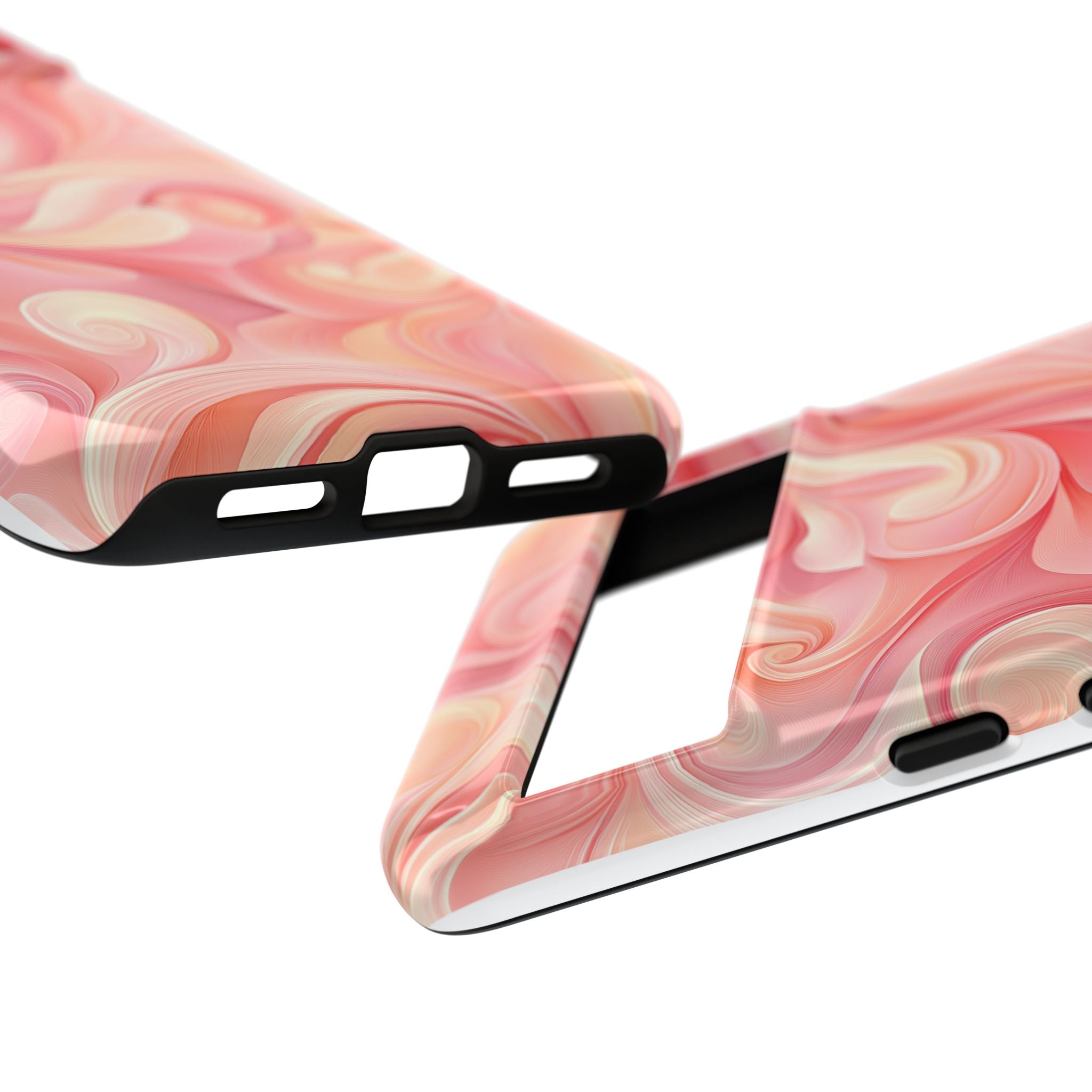 Stylish Phone Case - Tough Cases with Abstract Pink Swirls