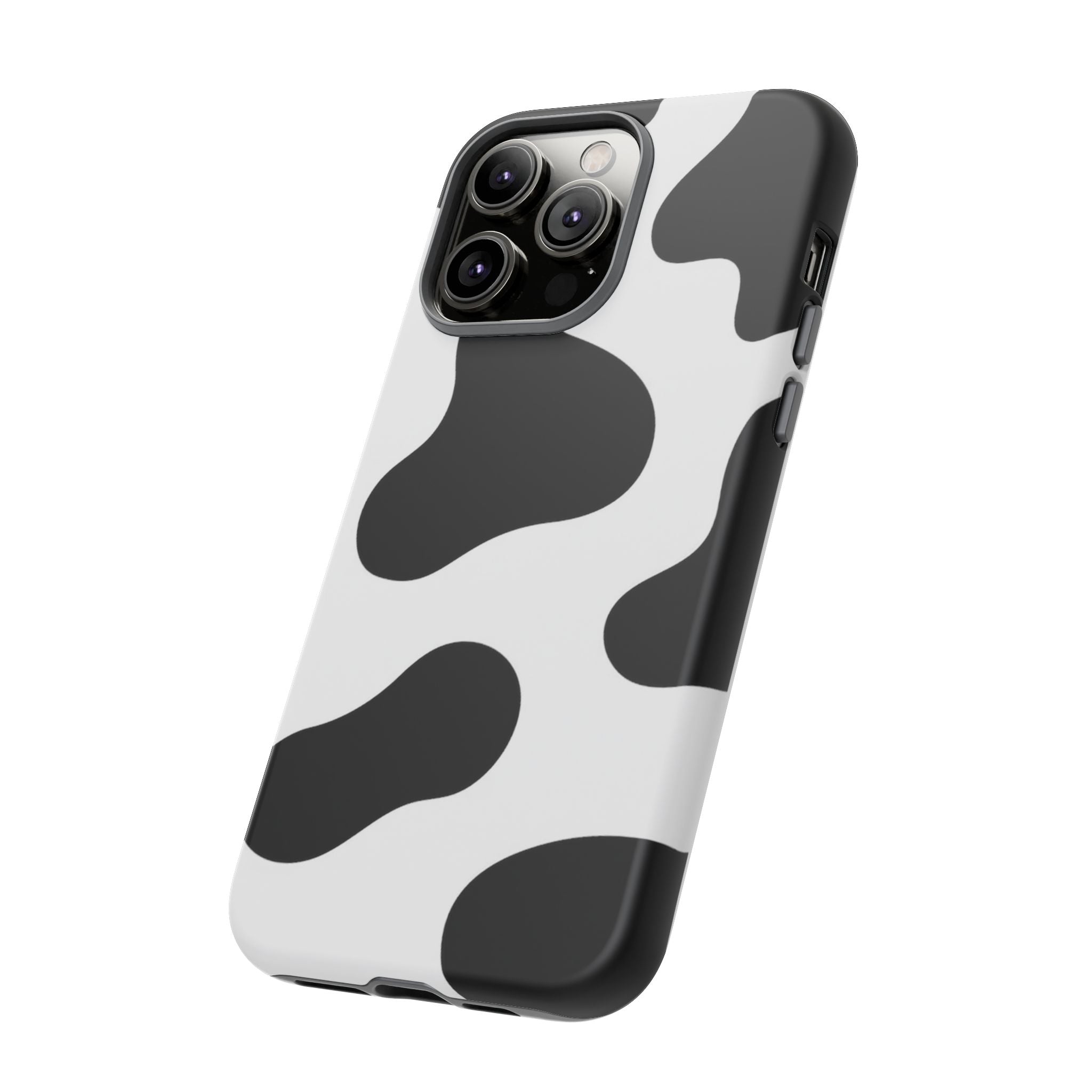 Black and White Cow Print Phone Case, Cute Tough Cases, Animal Print Case, Stylish Smartphone Accessories, Cow Lover Gift