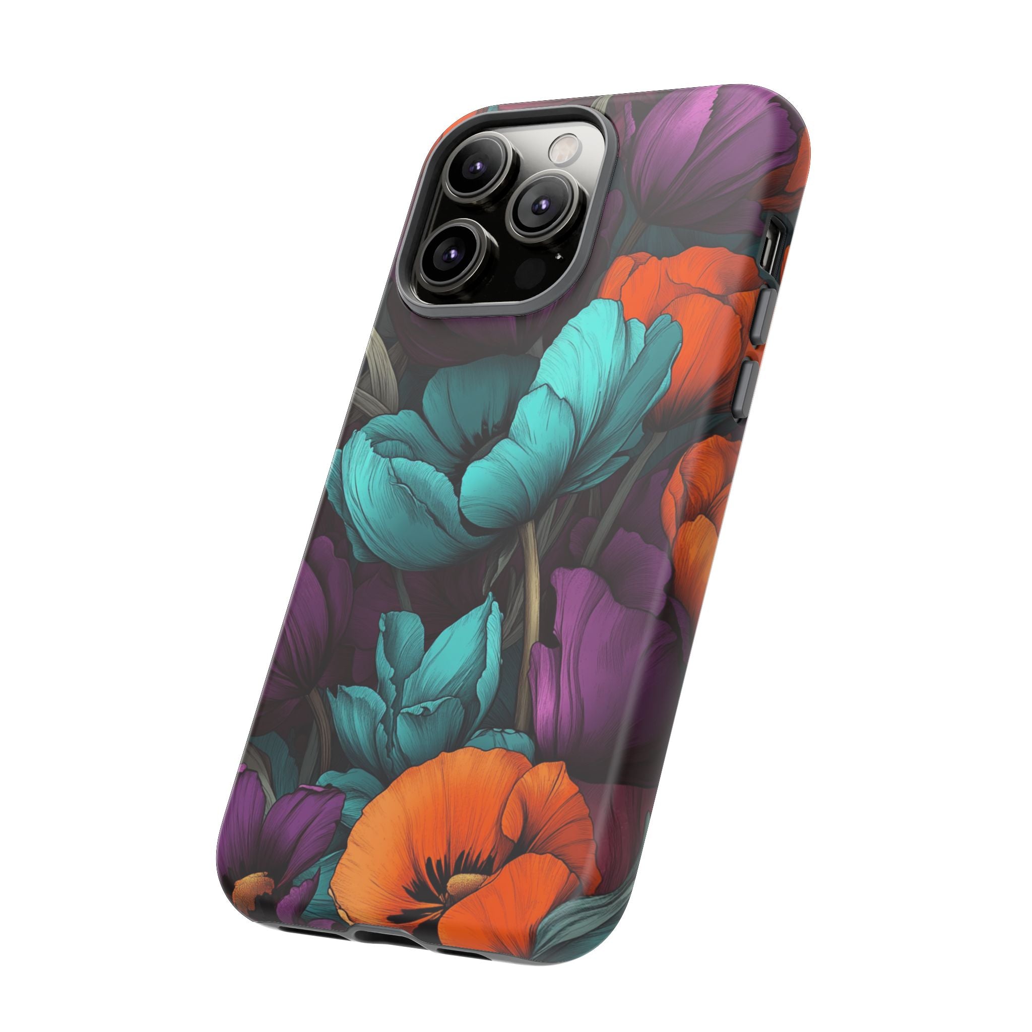 Floral Phone Case - Vibrant Flower Tough Case