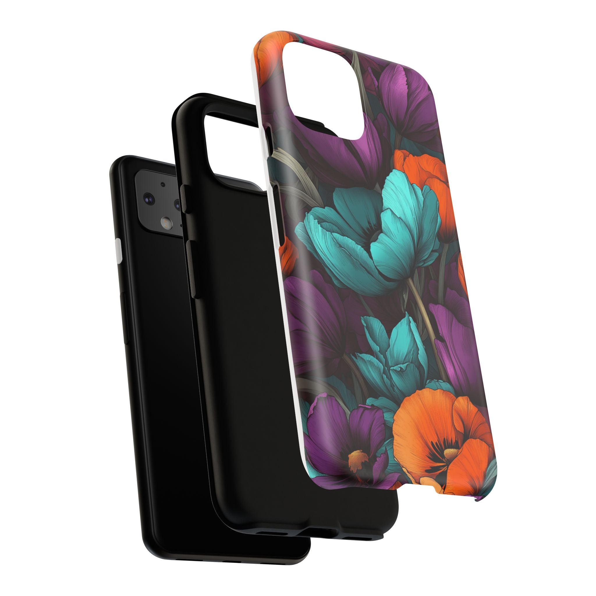 Floral Phone Case - Vibrant Flower Tough Case