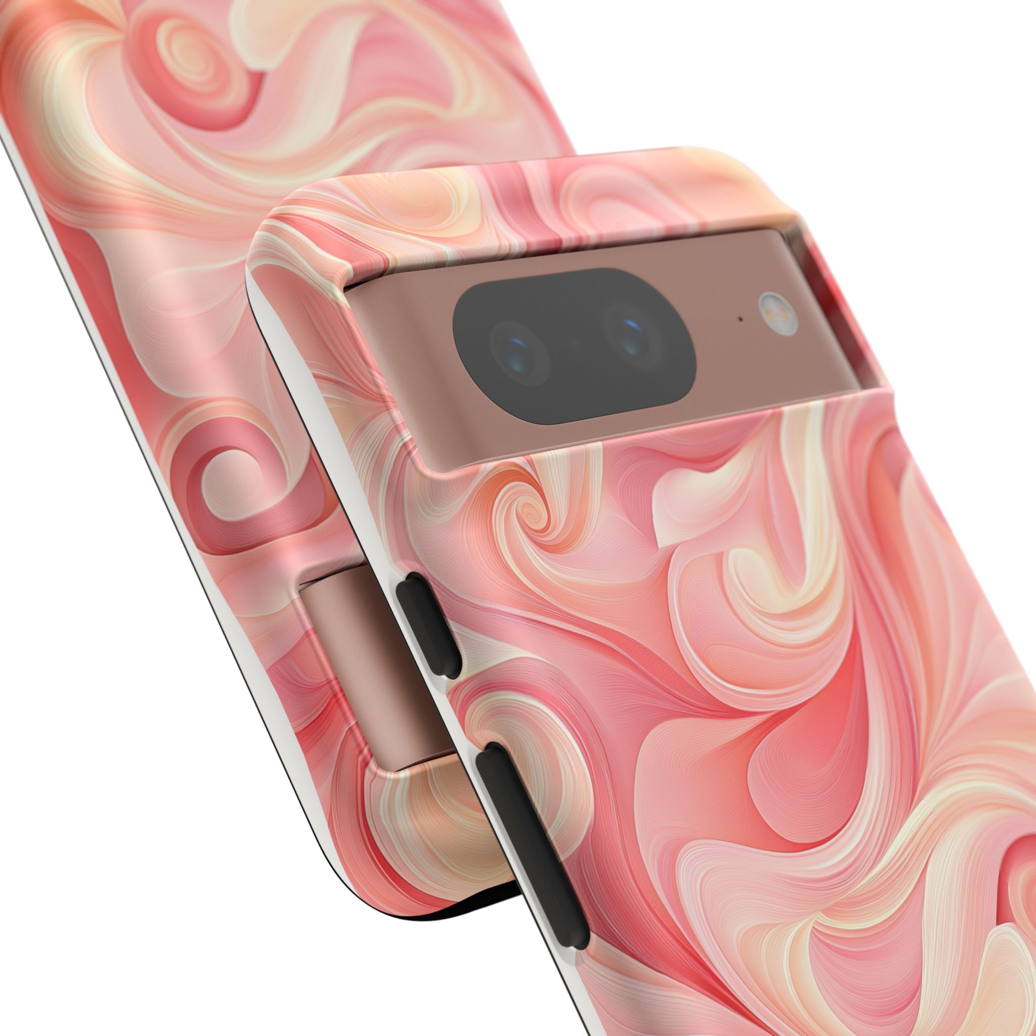 Stylish Phone Case - Tough Cases with Abstract Pink Swirls