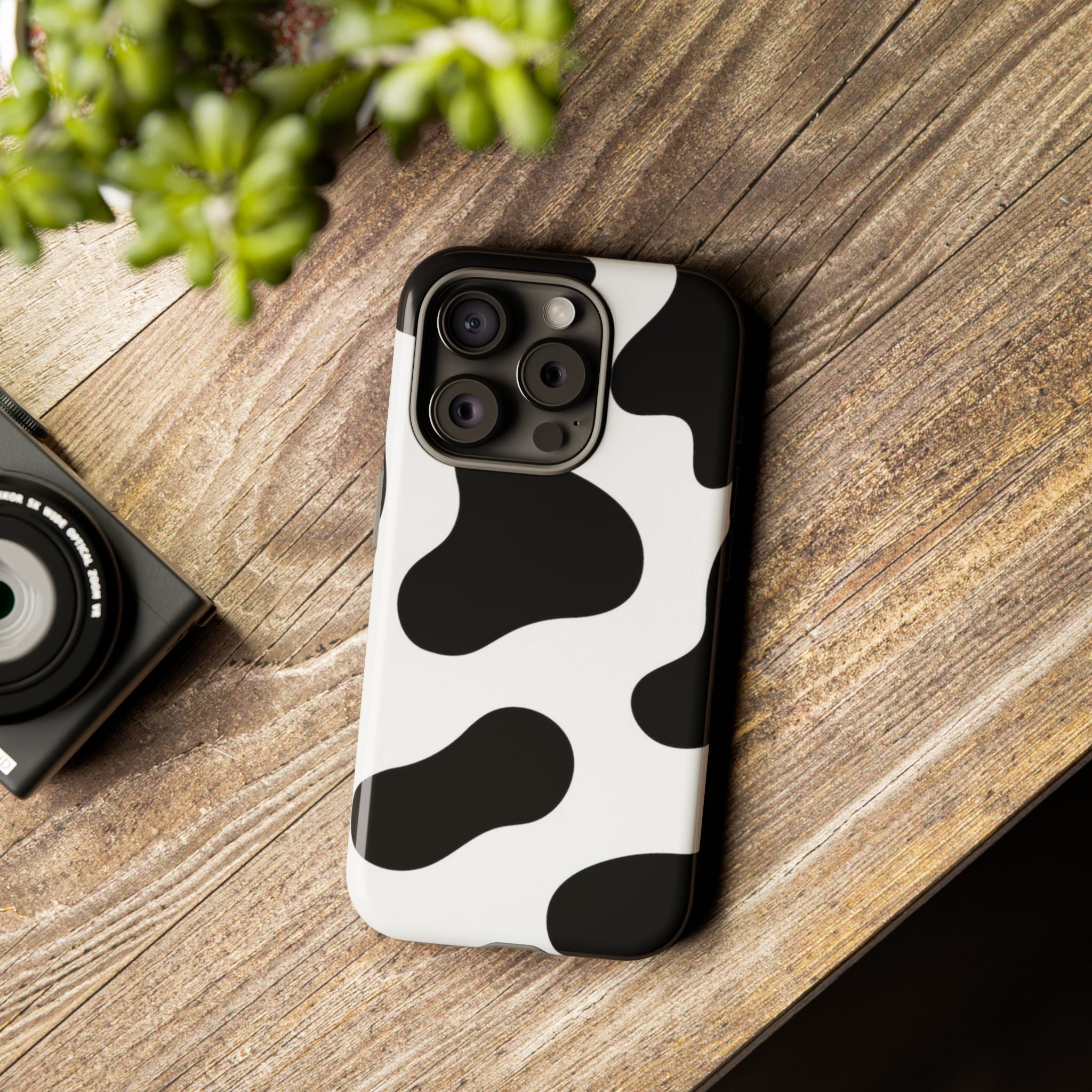 Black and White Cow Print Phone Case, Cute Tough Cases, Animal Print Case, Stylish Smartphone Accessories, Cow Lover Gift