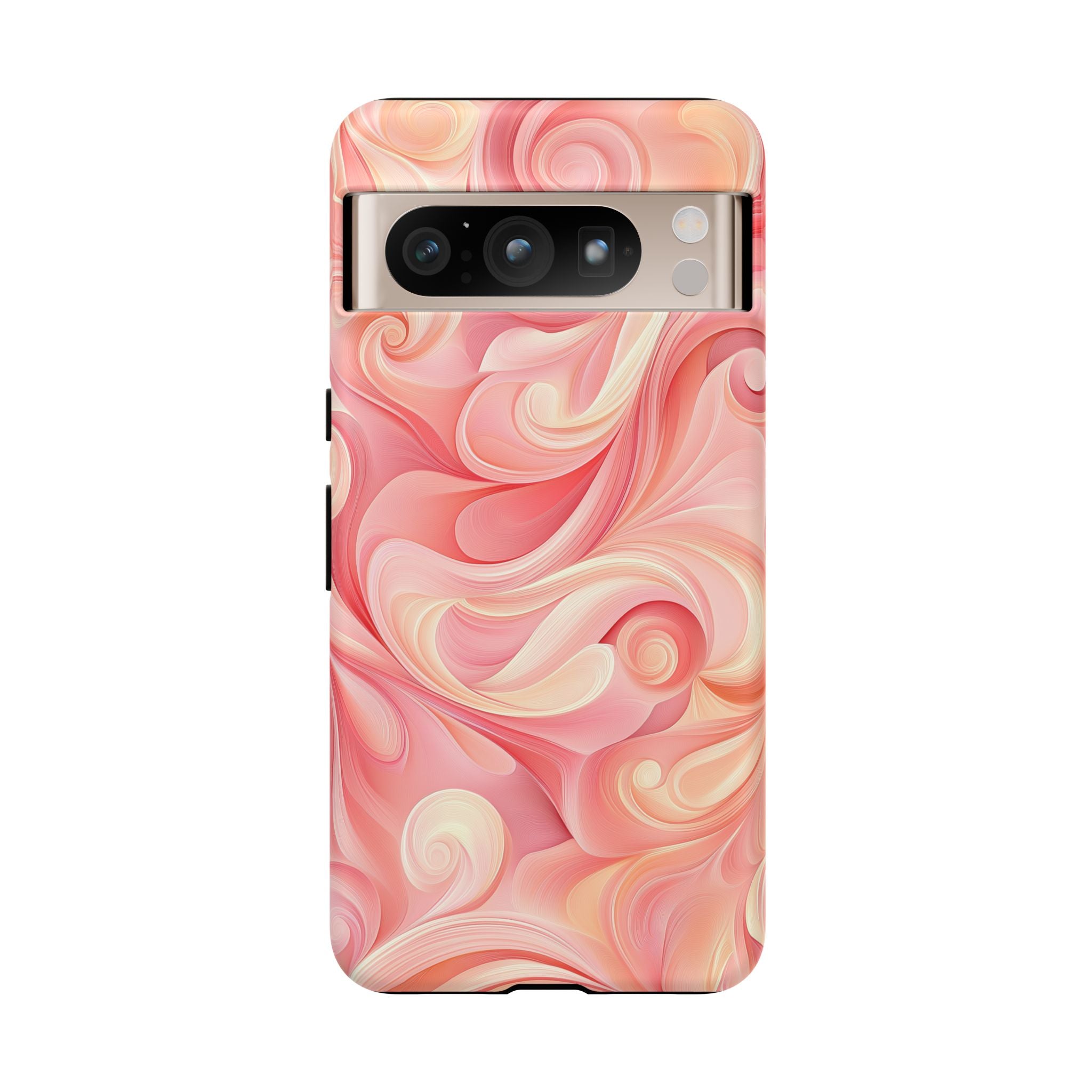 Stylish Phone Case - Tough Cases with Abstract Pink Swirls
