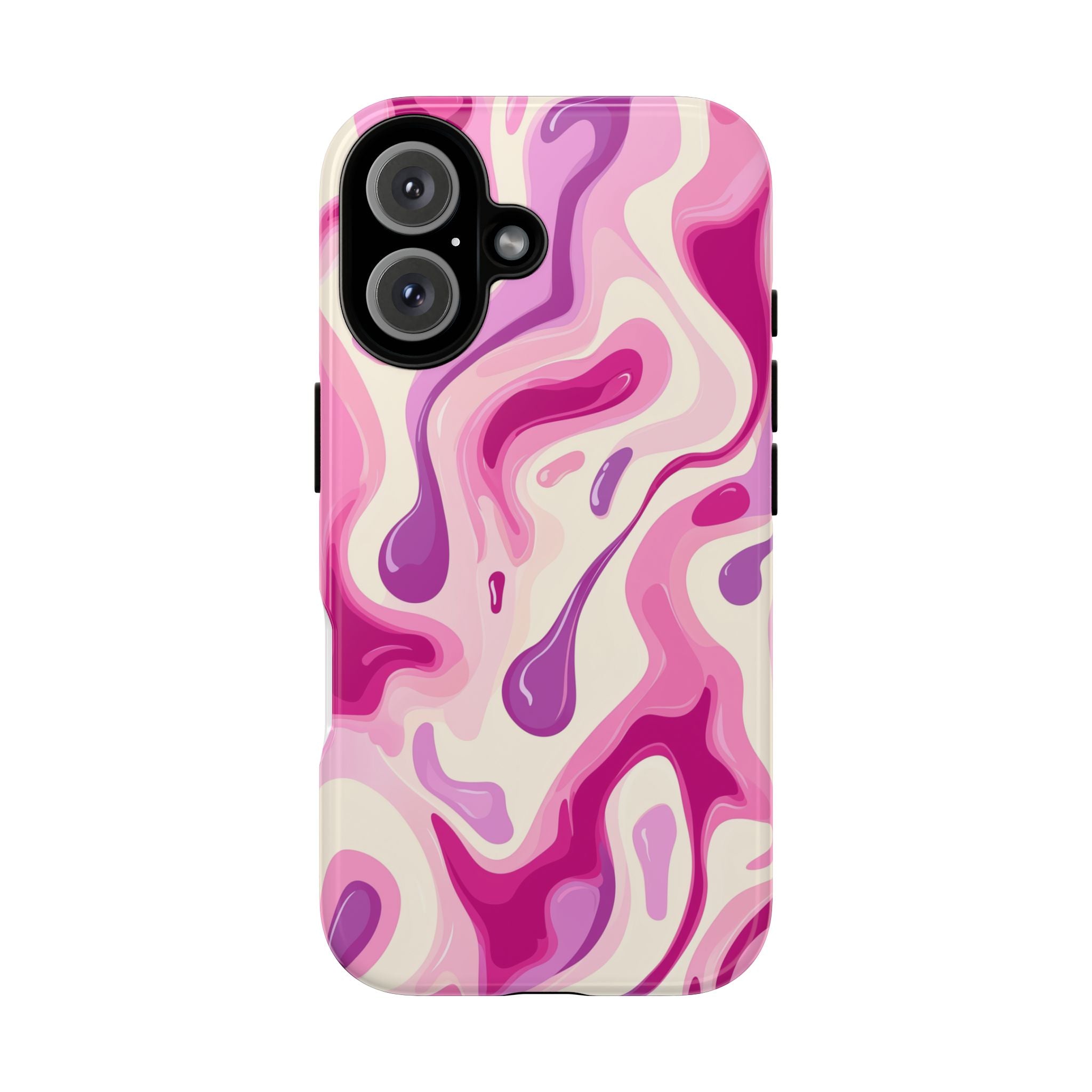 Colorful Phone Case with Abstract Pink Design