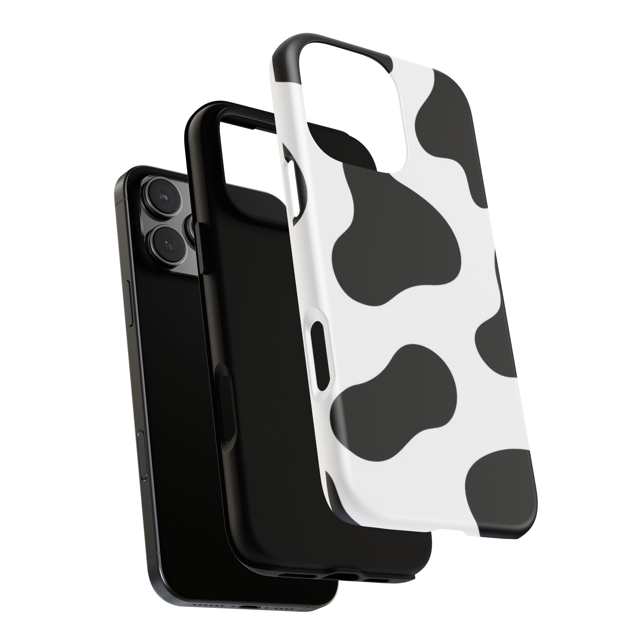 Black and White Cow Print Phone Case, Cute Tough Cases, Animal Print Case, Stylish Smartphone Accessories, Cow Lover Gift