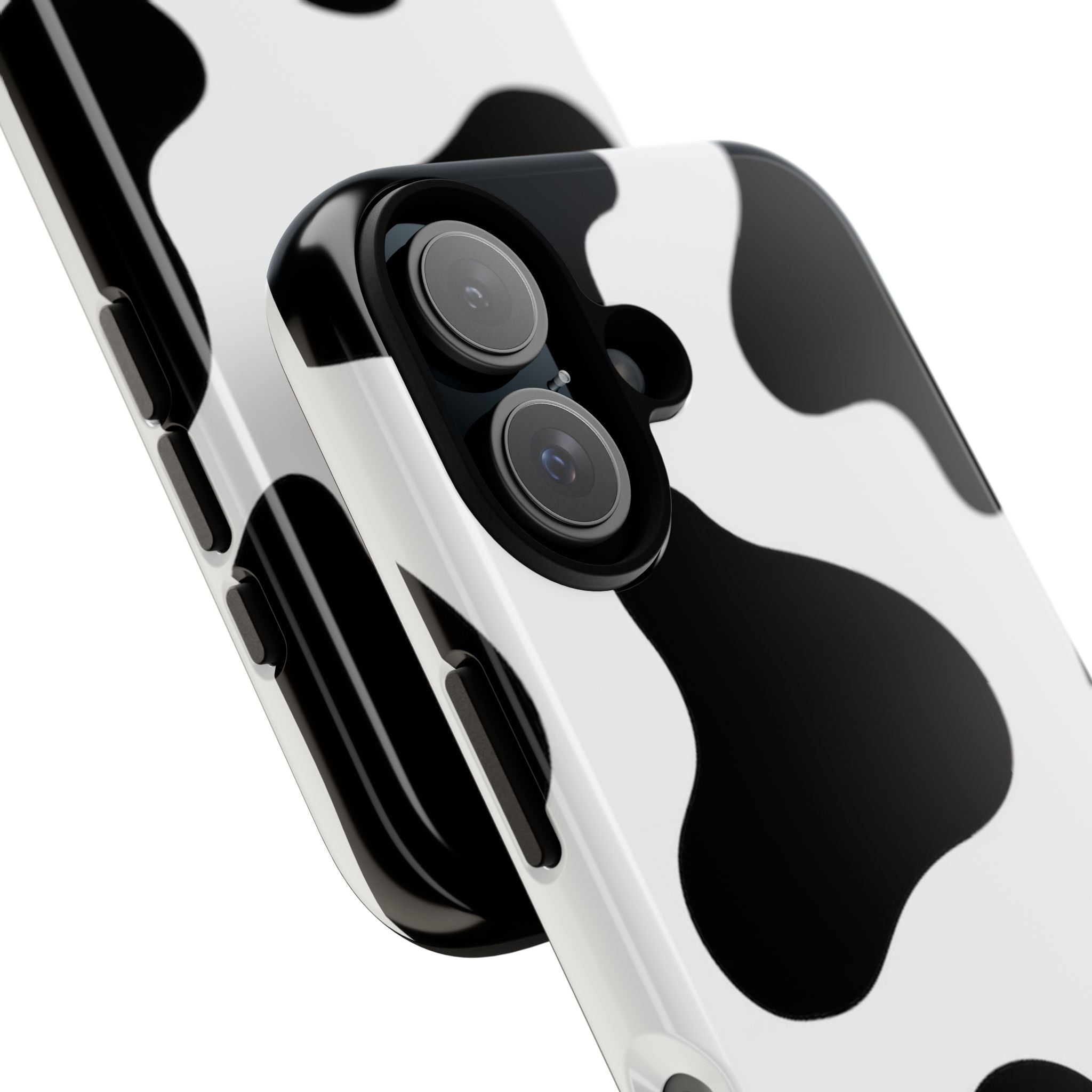 Black and White Cow Print Phone Case, Cute Tough Cases, Animal Print Case, Stylish Smartphone Accessories, Cow Lover Gift