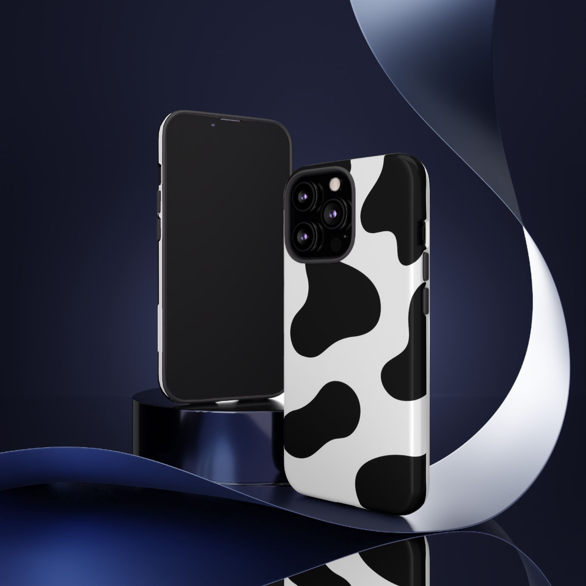 Black and White Cow Print Phone Case, Cute Tough Cases, Animal Print Case, Stylish Smartphone Accessories, Cow Lover Gift