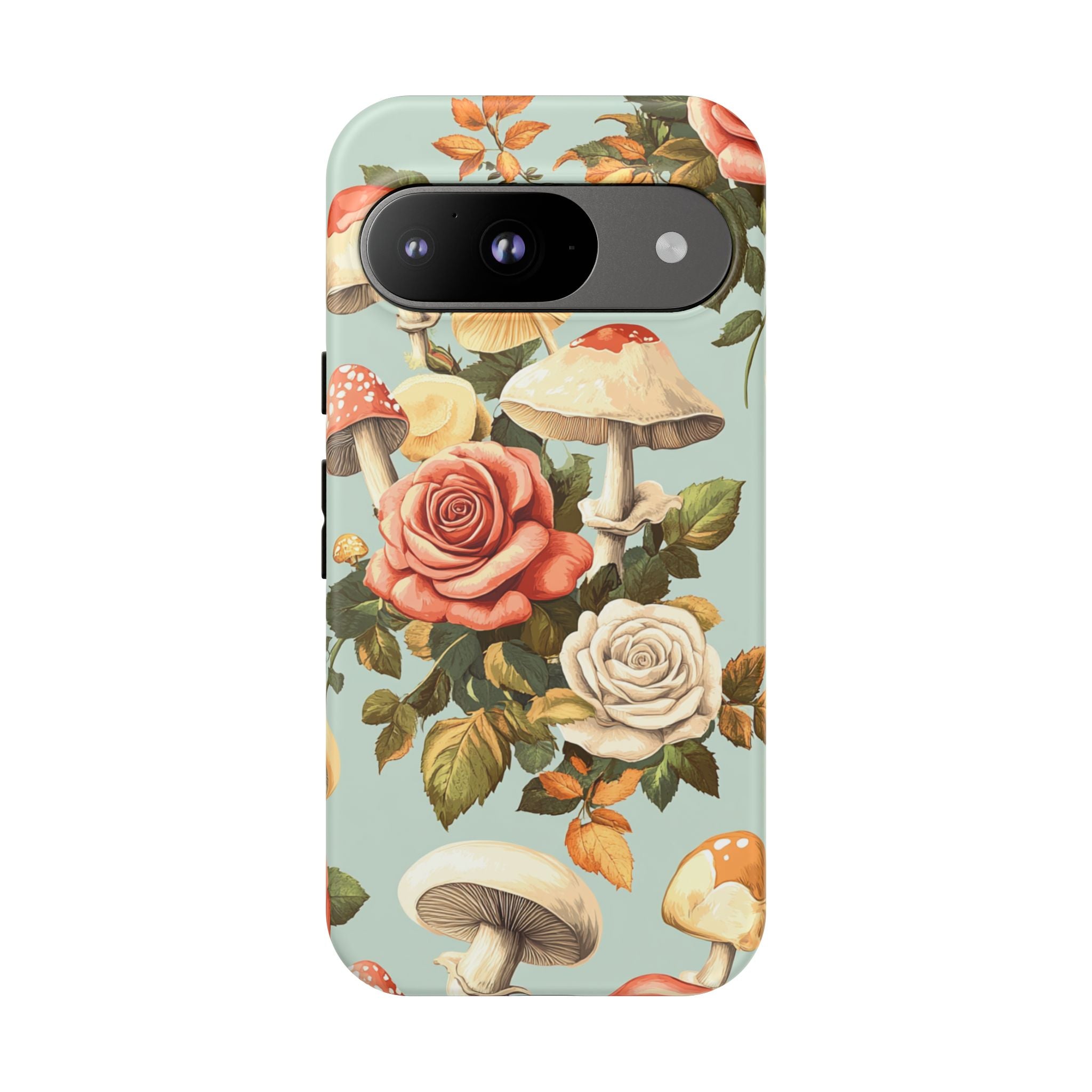 Floral Phone Case - Tough Cases with Mushroom and Rose