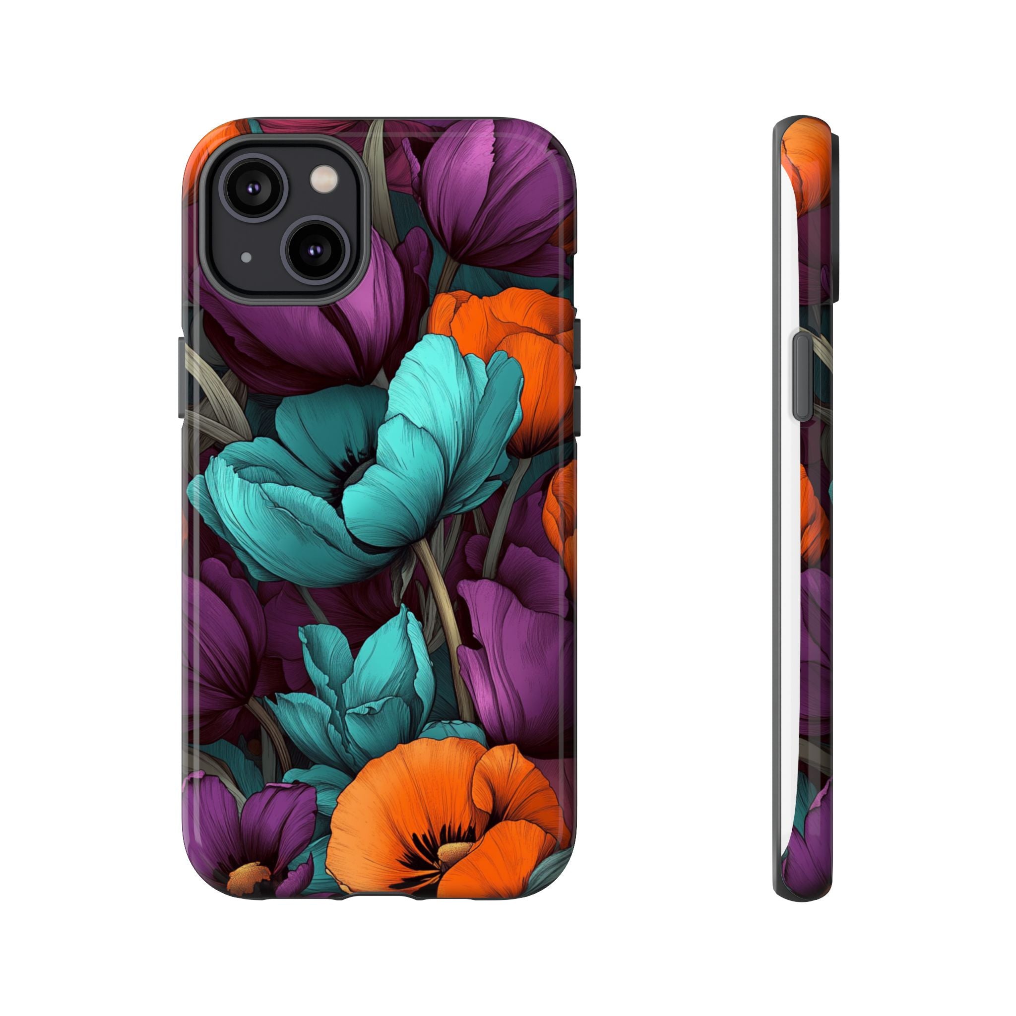 Floral Phone Case - Vibrant Flower Tough Case