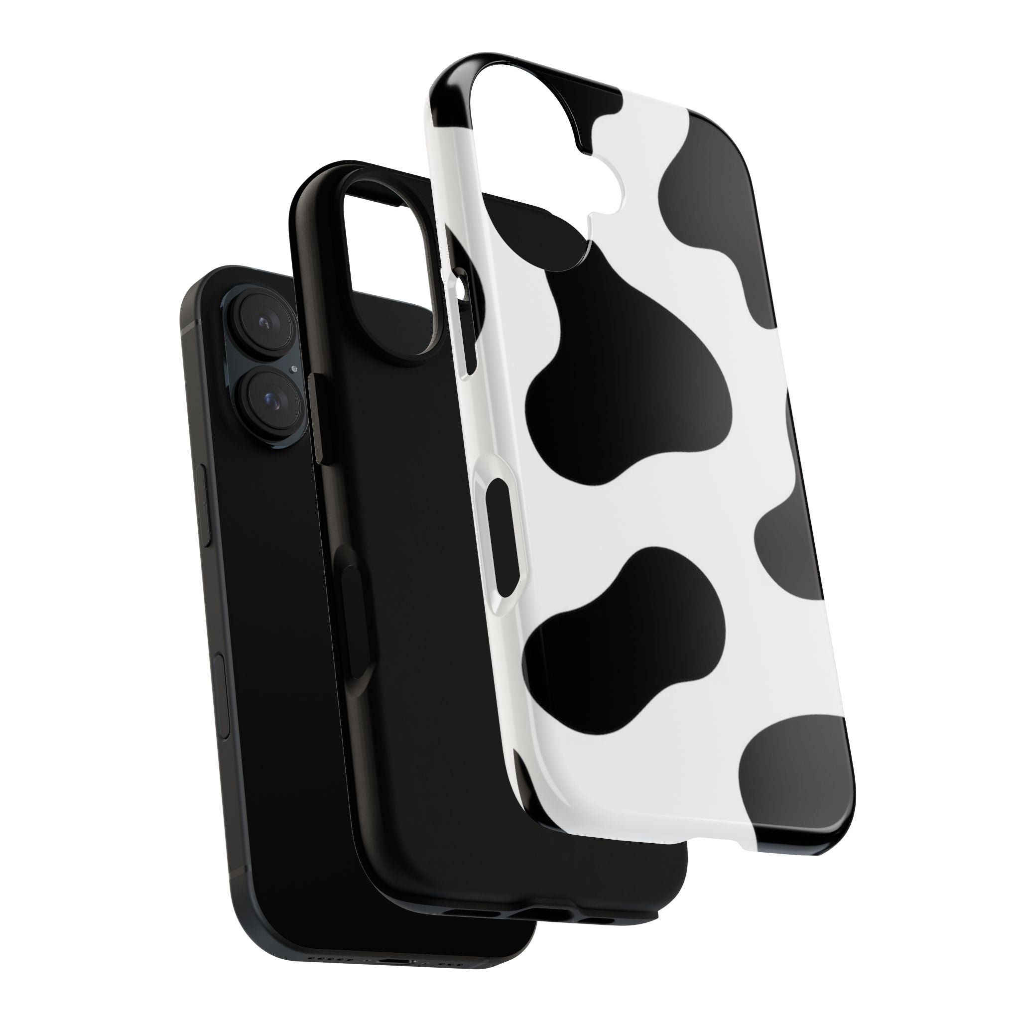 Black and White Cow Print Phone Case, Cute Tough Cases, Animal Print Case, Stylish Smartphone Accessories, Cow Lover Gift