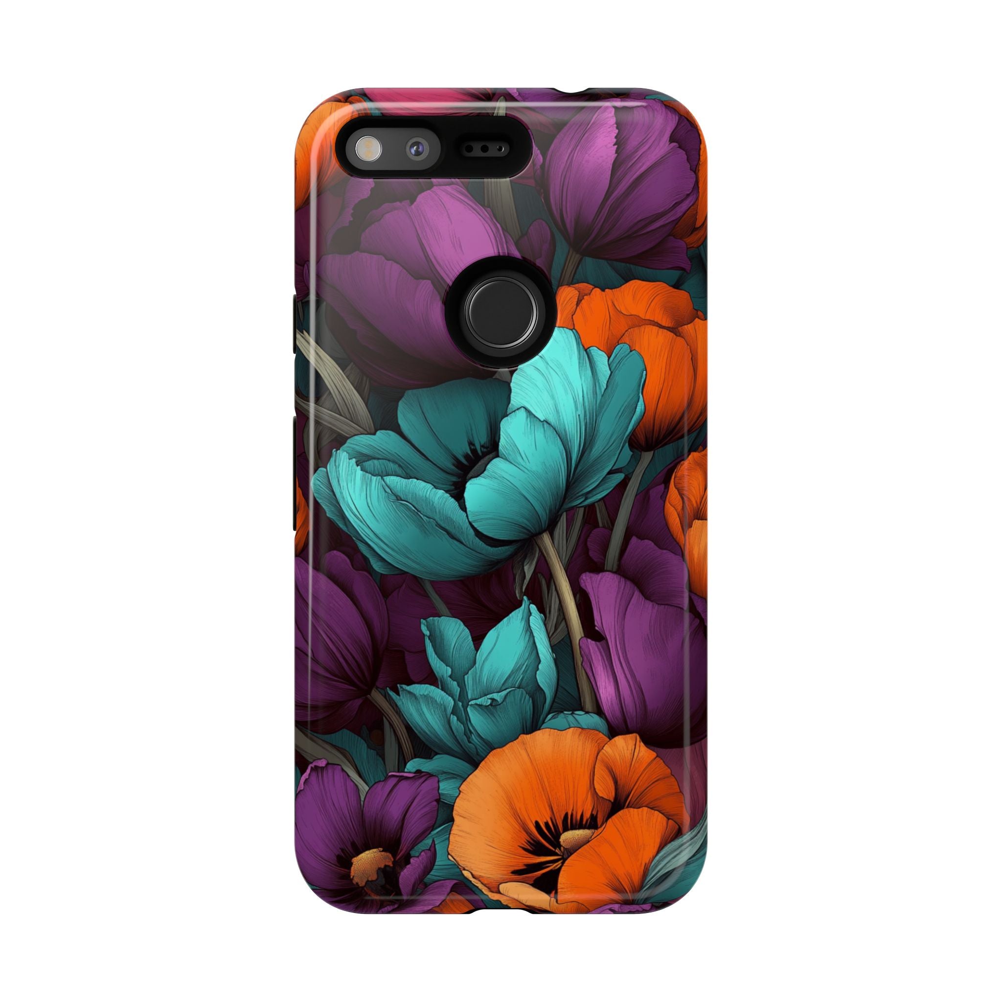 Floral Phone Case - Vibrant Flower Tough Case
