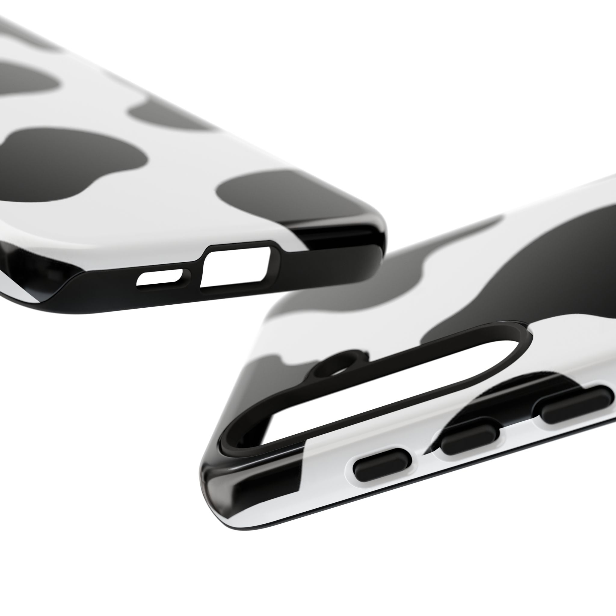 Black and White Cow Print Phone Case, Cute Tough Cases, Animal Print Case, Stylish Smartphone Accessories, Cow Lover Gift