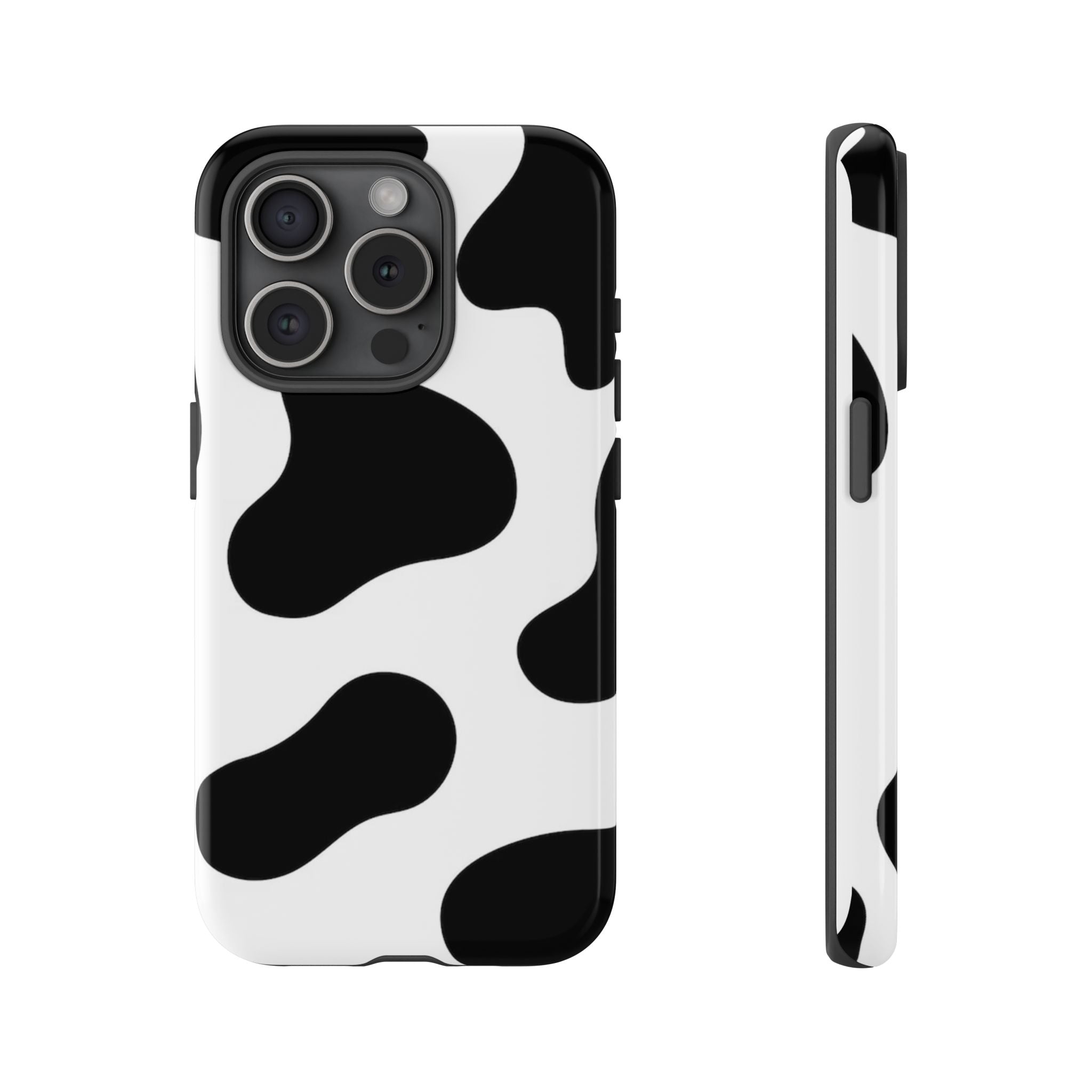 Black and White Cow Print Phone Case, Cute Tough Cases, Animal Print Case, Stylish Smartphone Accessories, Cow Lover Gift