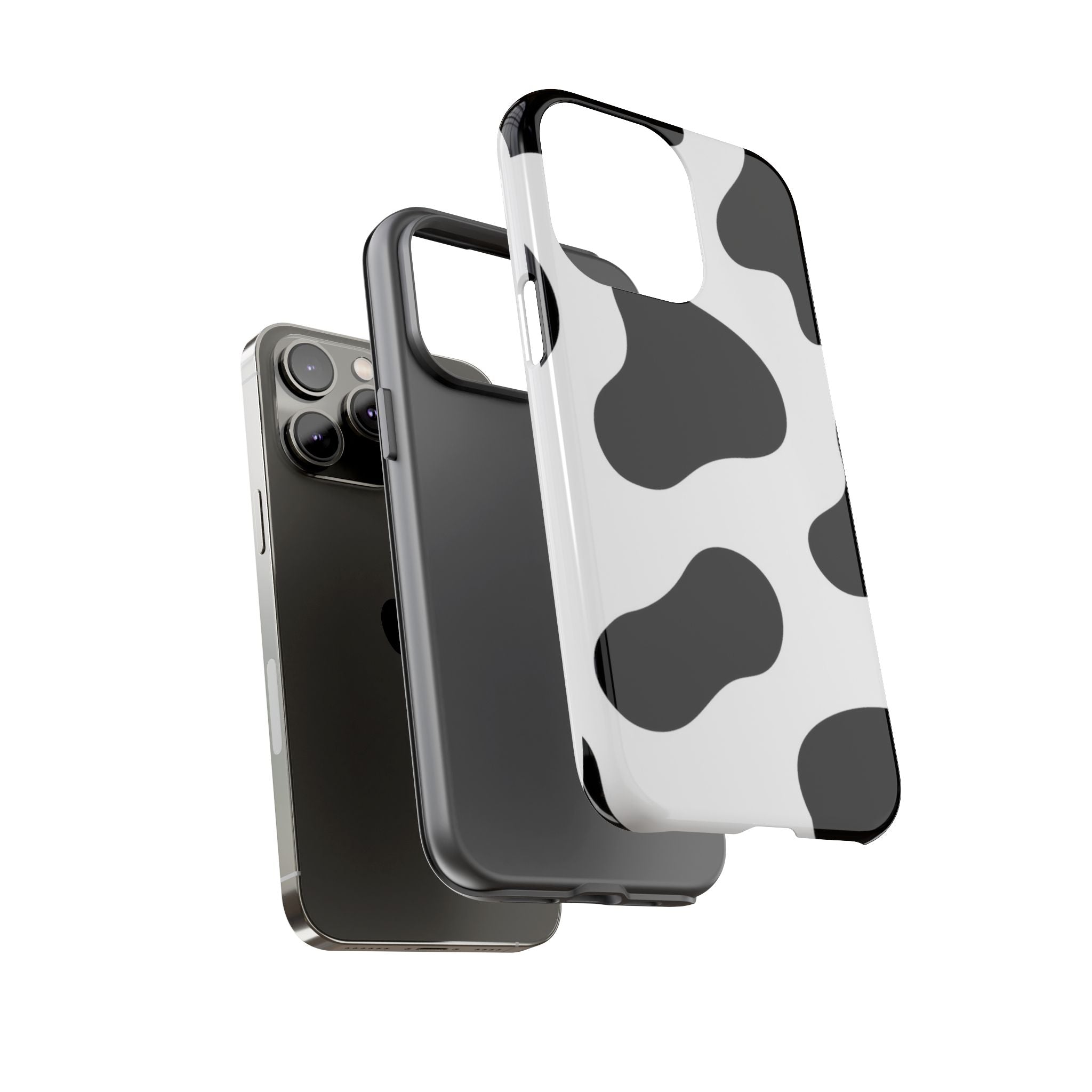 Black and White Cow Print Phone Case, Cute Tough Cases, Animal Print Case, Stylish Smartphone Accessories, Cow Lover Gift