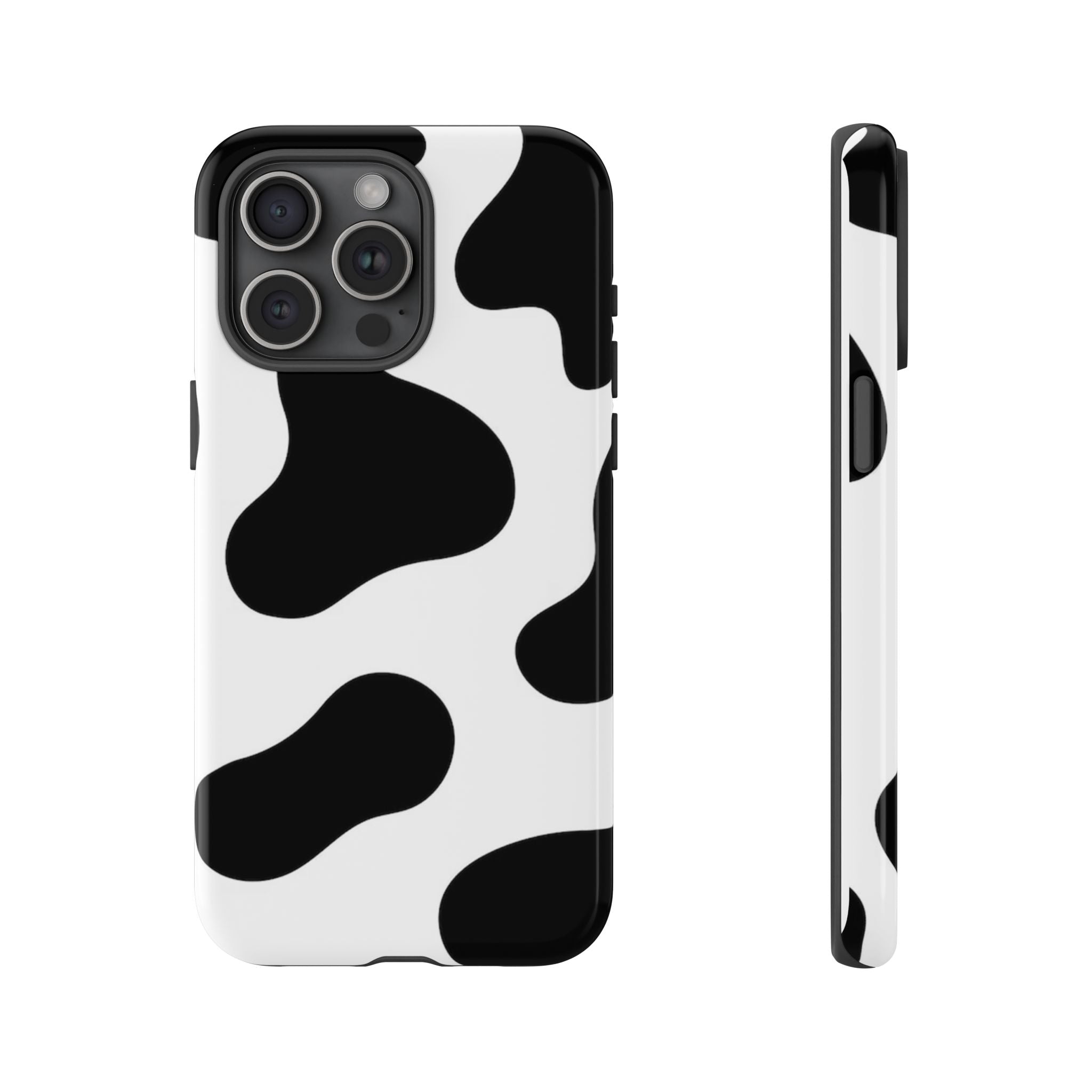 Black and White Cow Print Phone Case, Cute Tough Cases, Animal Print Case, Stylish Smartphone Accessories, Cow Lover Gift