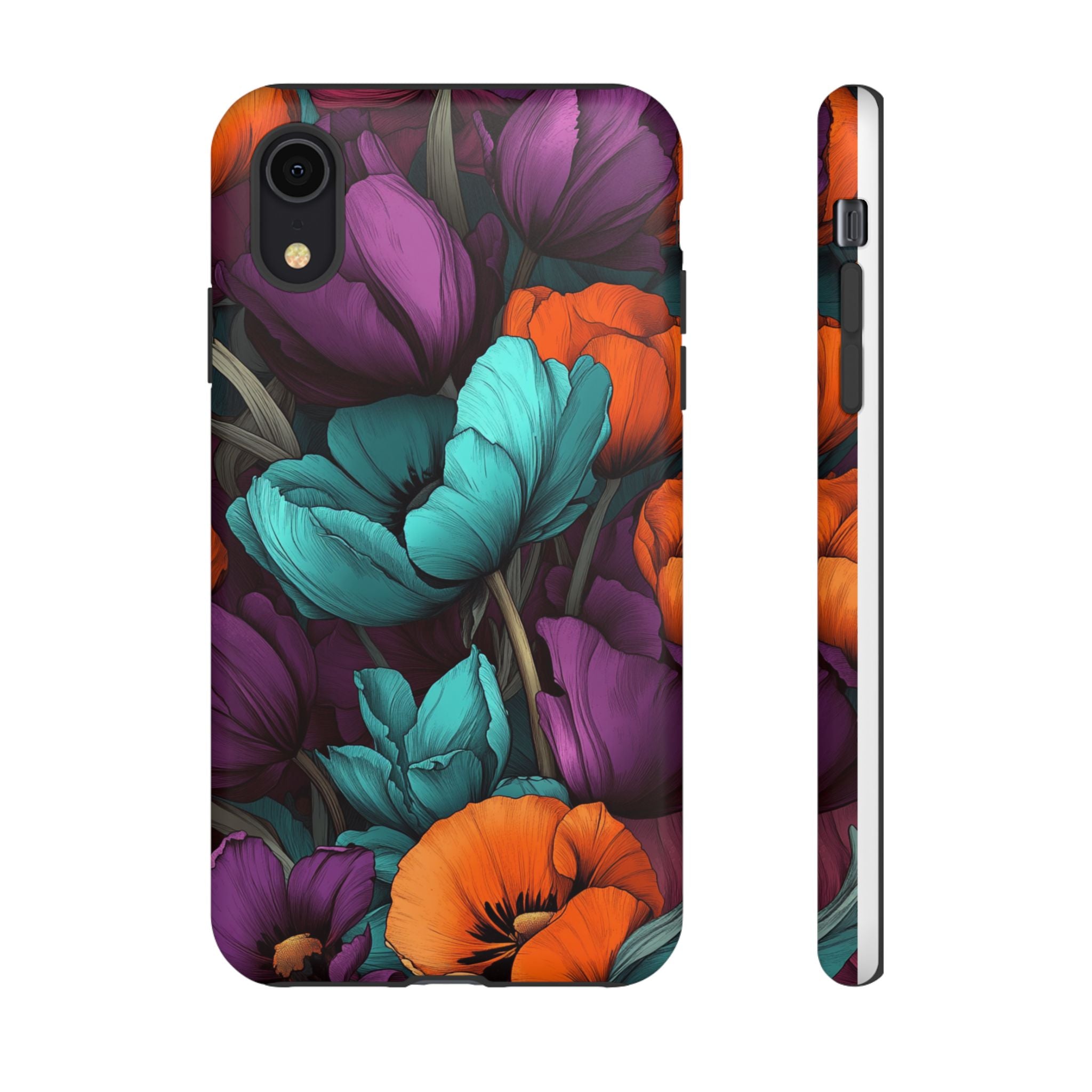 Floral Phone Case - Vibrant Flower Tough Case