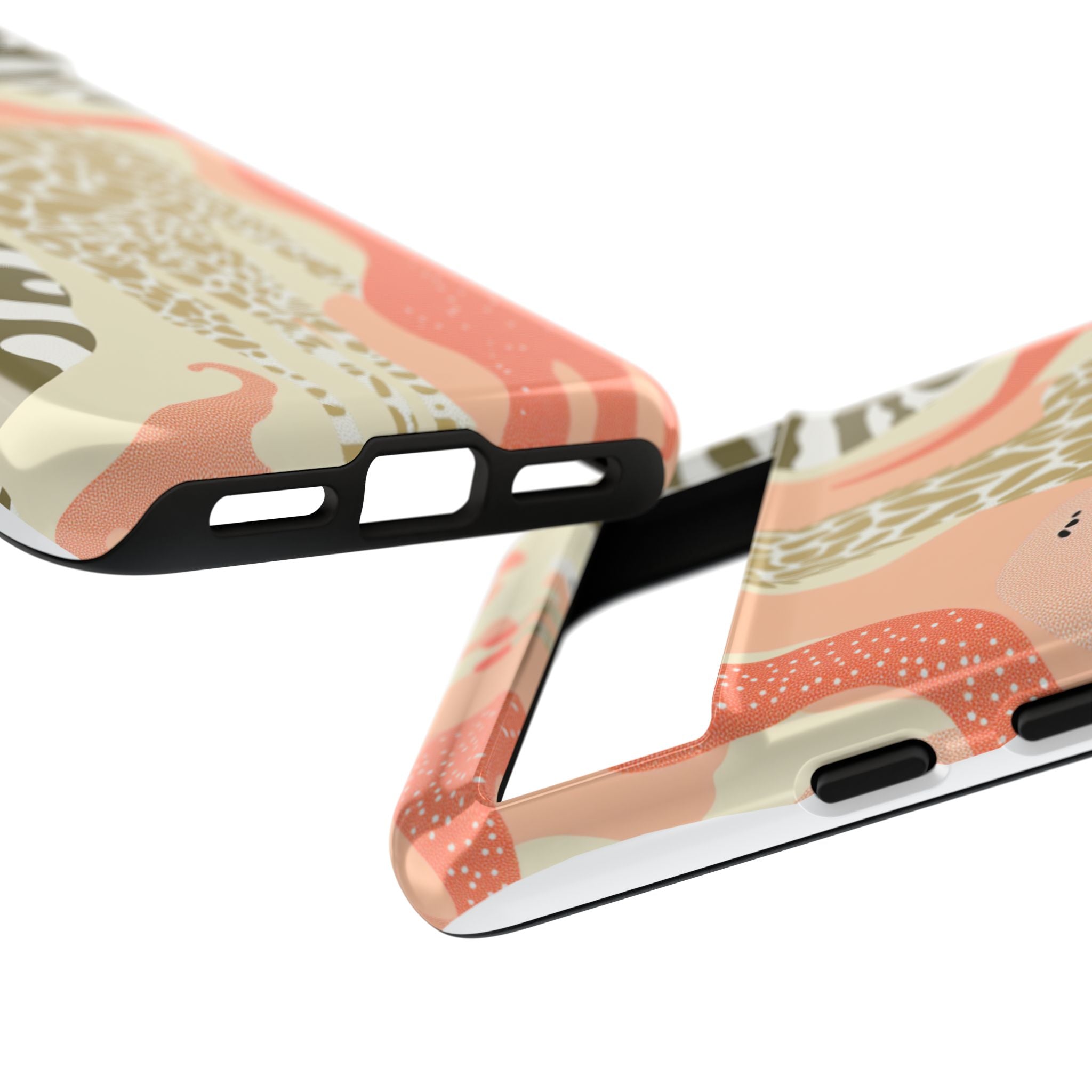 Stylish Phone Case with Giraffe and Abstract Design