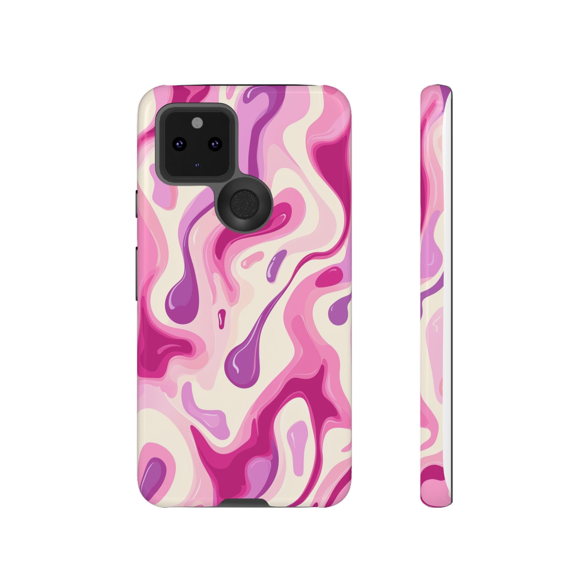 Colorful Phone Case with Abstract Pink Design