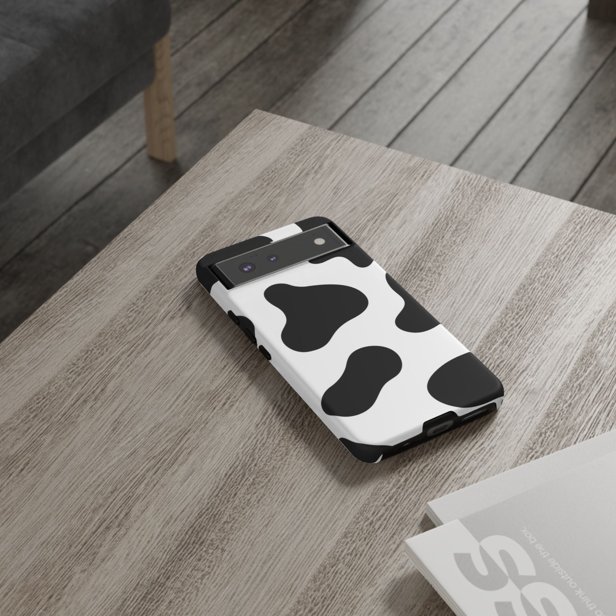 Black and White Cow Print Phone Case, Cute Tough Cases, Animal Print Case, Stylish Smartphone Accessories, Cow Lover Gift