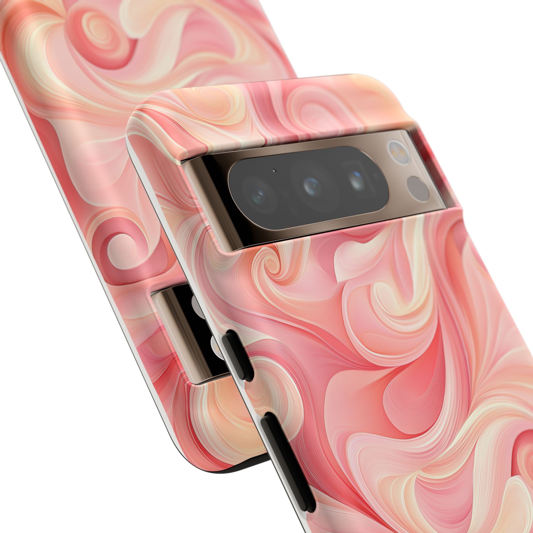 Stylish Phone Case - Tough Cases with Abstract Pink Swirls