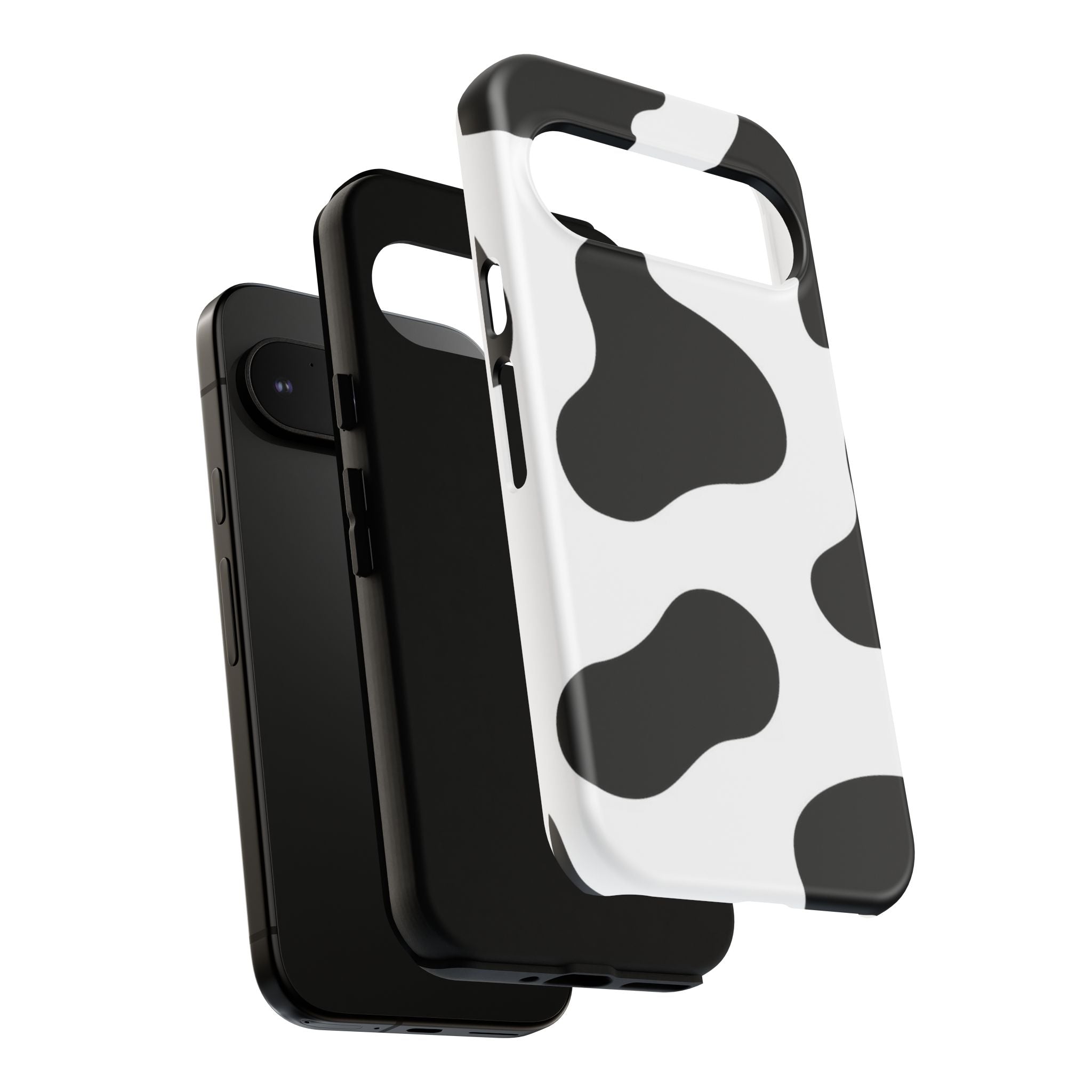Black and White Cow Print Phone Case, Cute Tough Cases, Animal Print Case, Stylish Smartphone Accessories, Cow Lover Gift