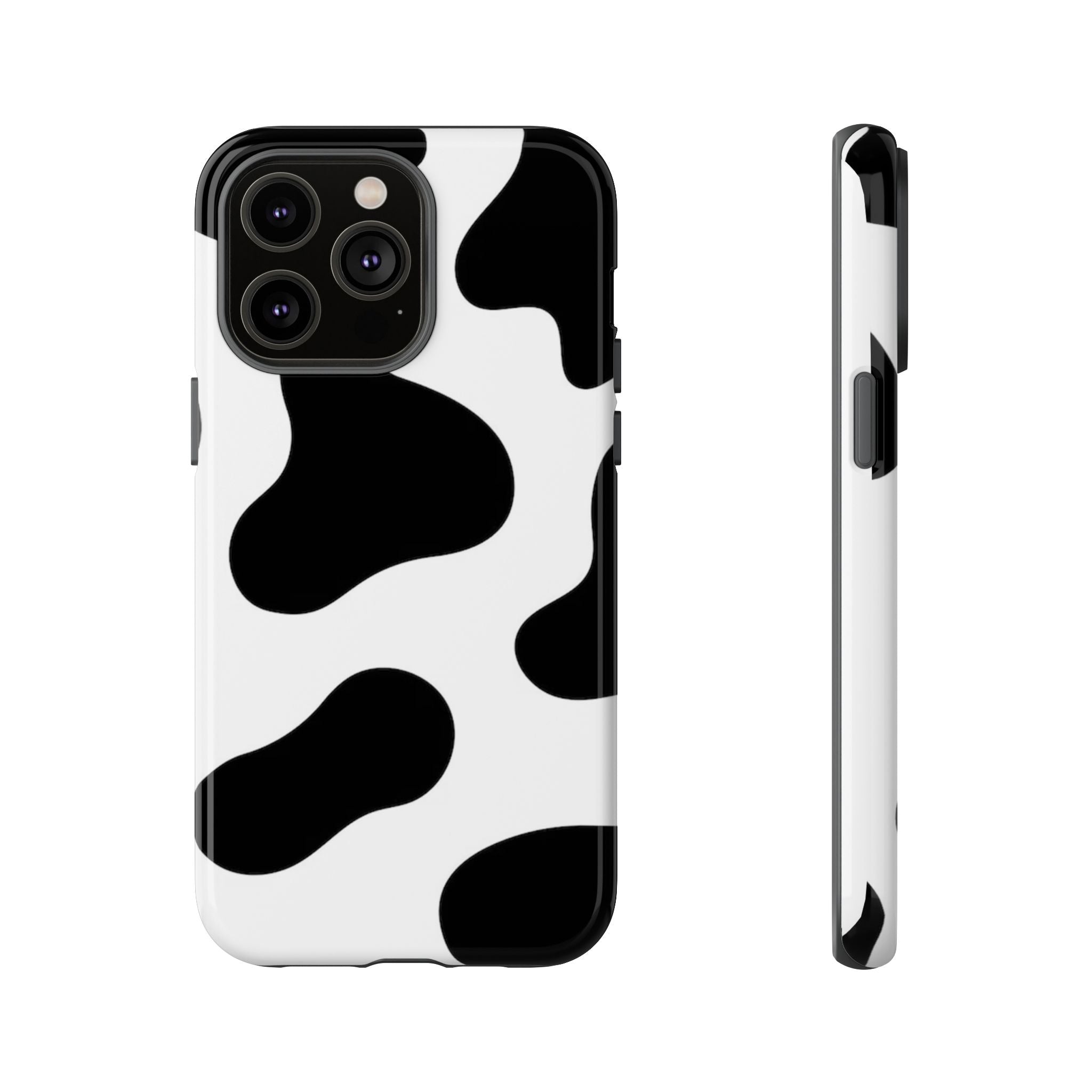 Black and White Cow Print Phone Case, Cute Tough Cases, Animal Print Case, Stylish Smartphone Accessories, Cow Lover Gift