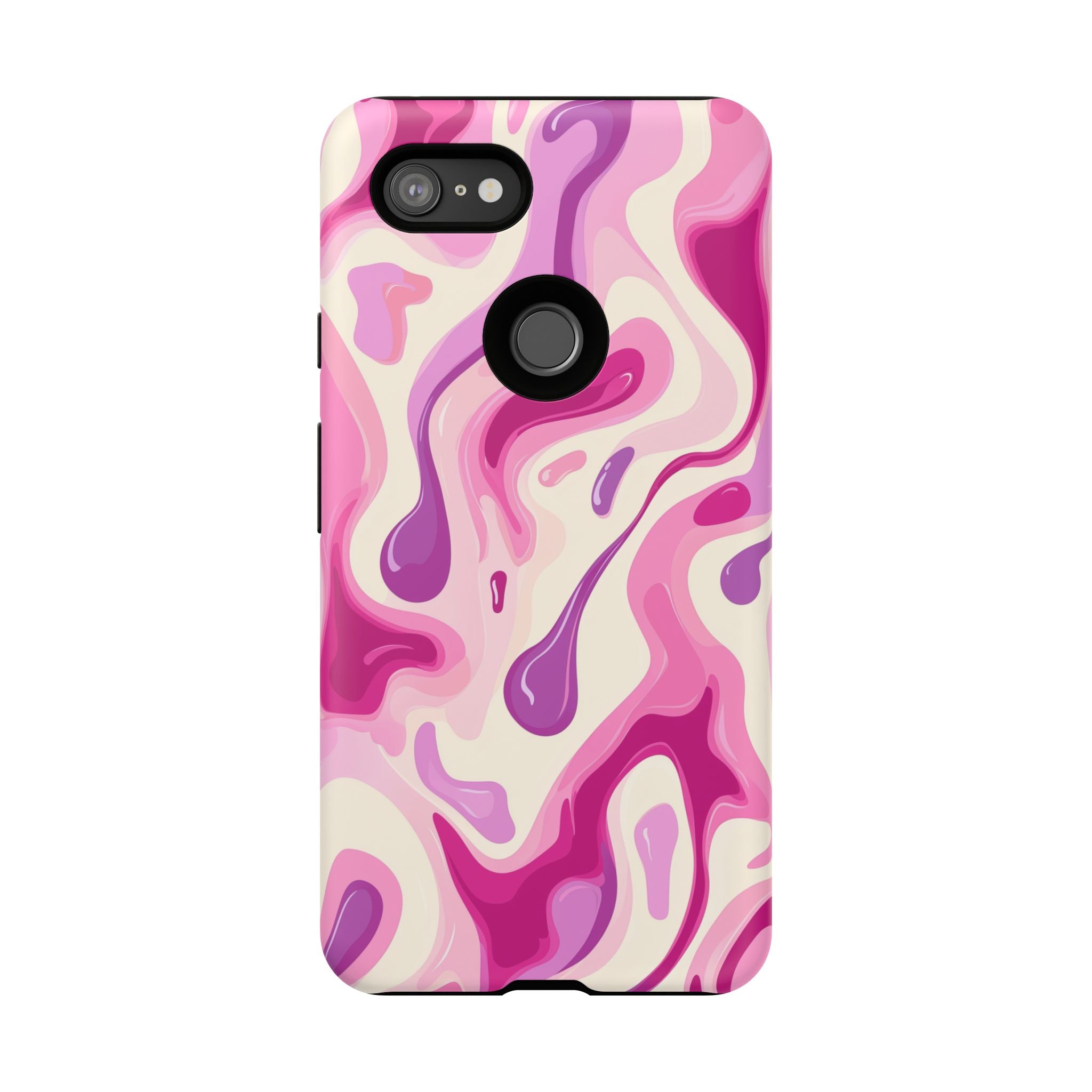 Colorful Phone Case with Abstract Pink Design