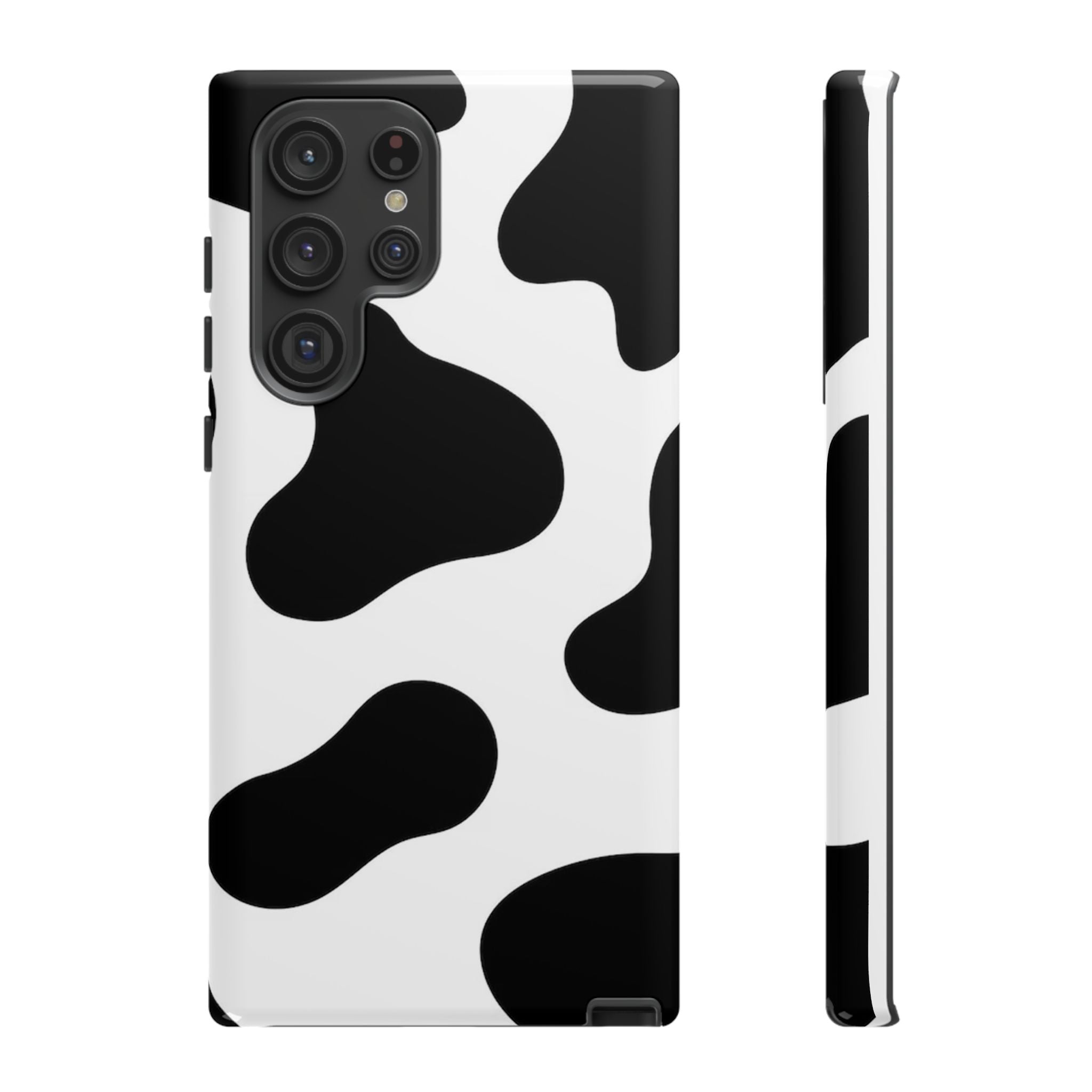 Black and White Cow Print Phone Case, Cute Tough Cases, Animal Print Case, Stylish Smartphone Accessories, Cow Lover Gift