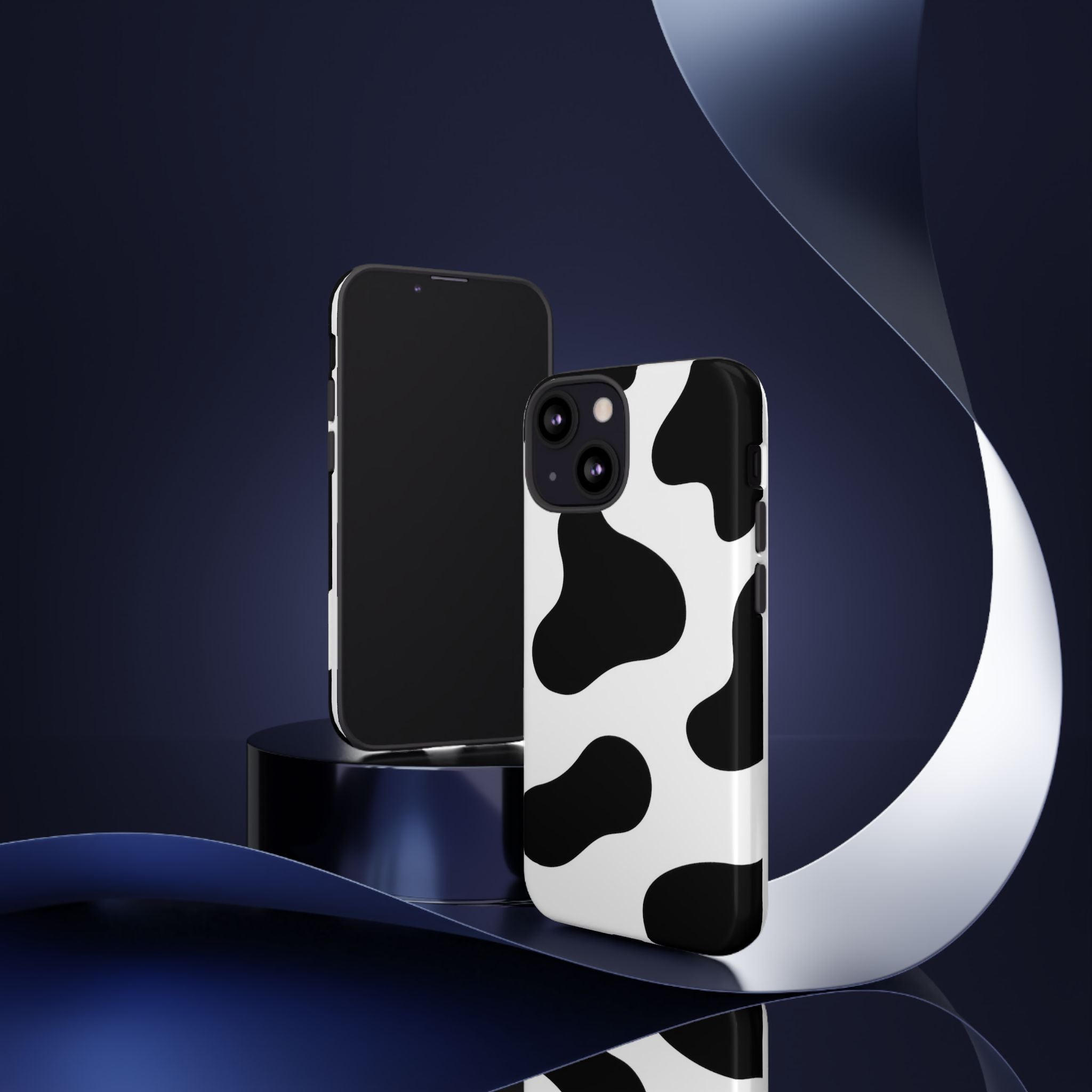 Black and White Cow Print Phone Case, Cute Tough Cases, Animal Print Case, Stylish Smartphone Accessories, Cow Lover Gift