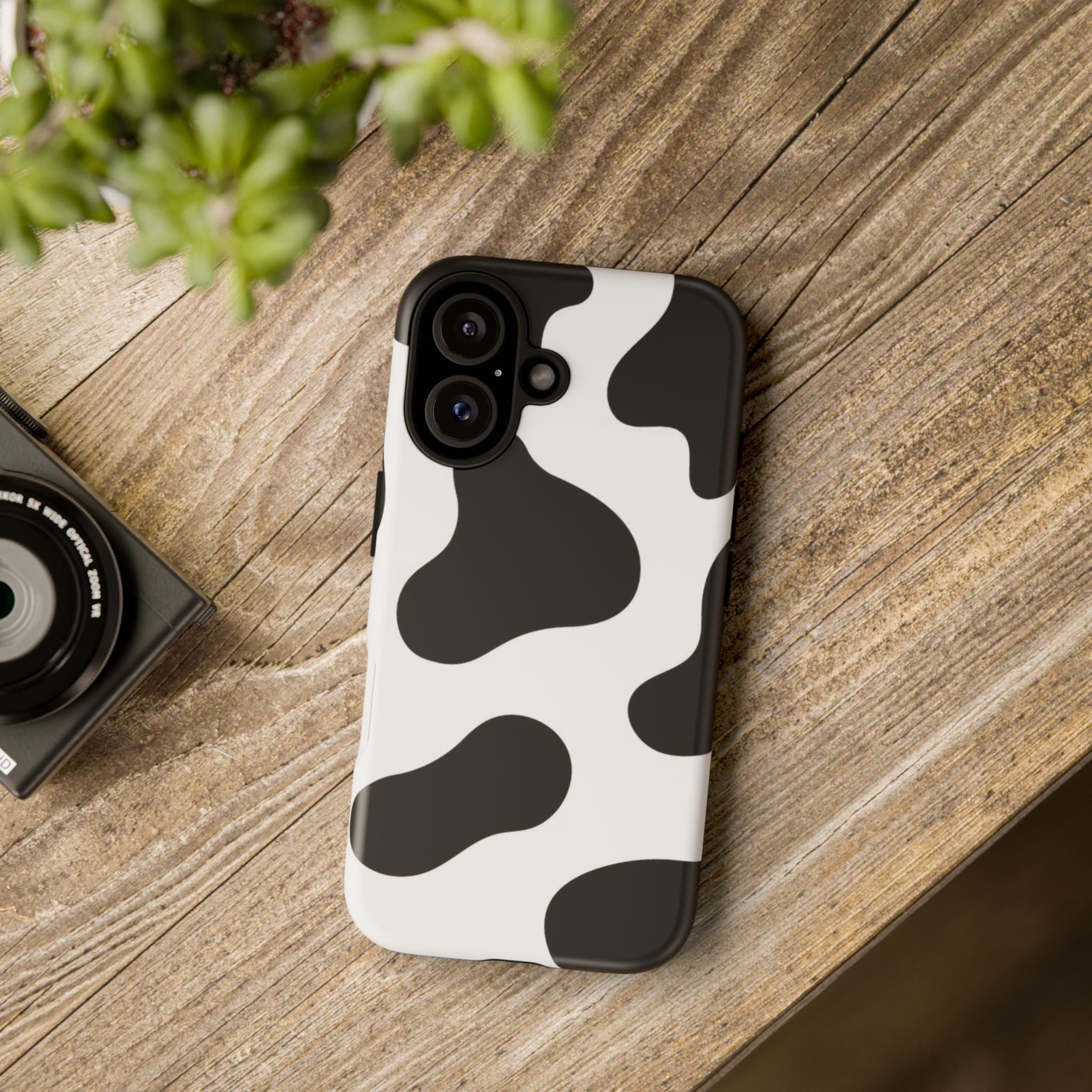 Black and White Cow Print Phone Case, Cute Tough Cases, Animal Print Case, Stylish Smartphone Accessories, Cow Lover Gift