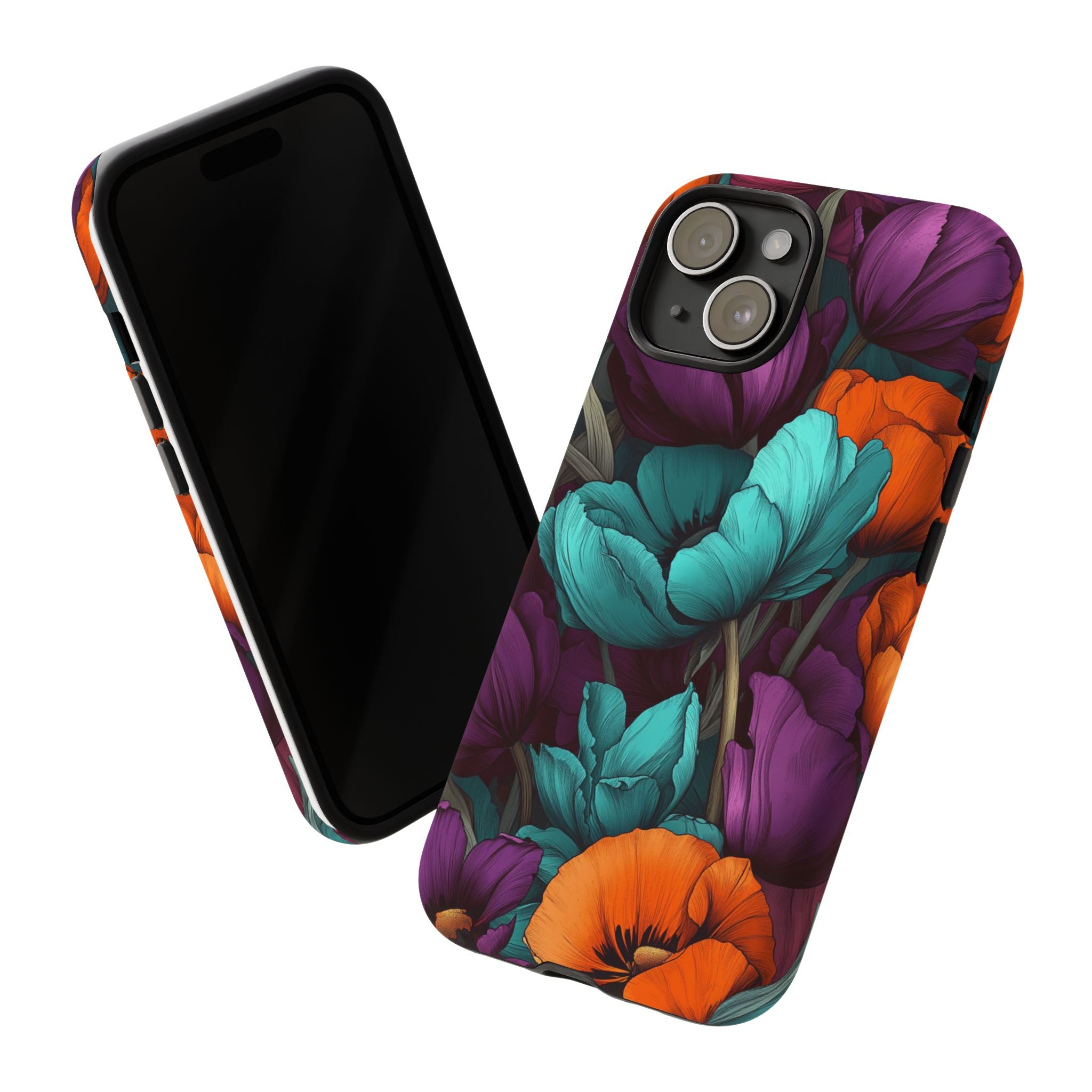 Floral Phone Case - Vibrant Flower Tough Case