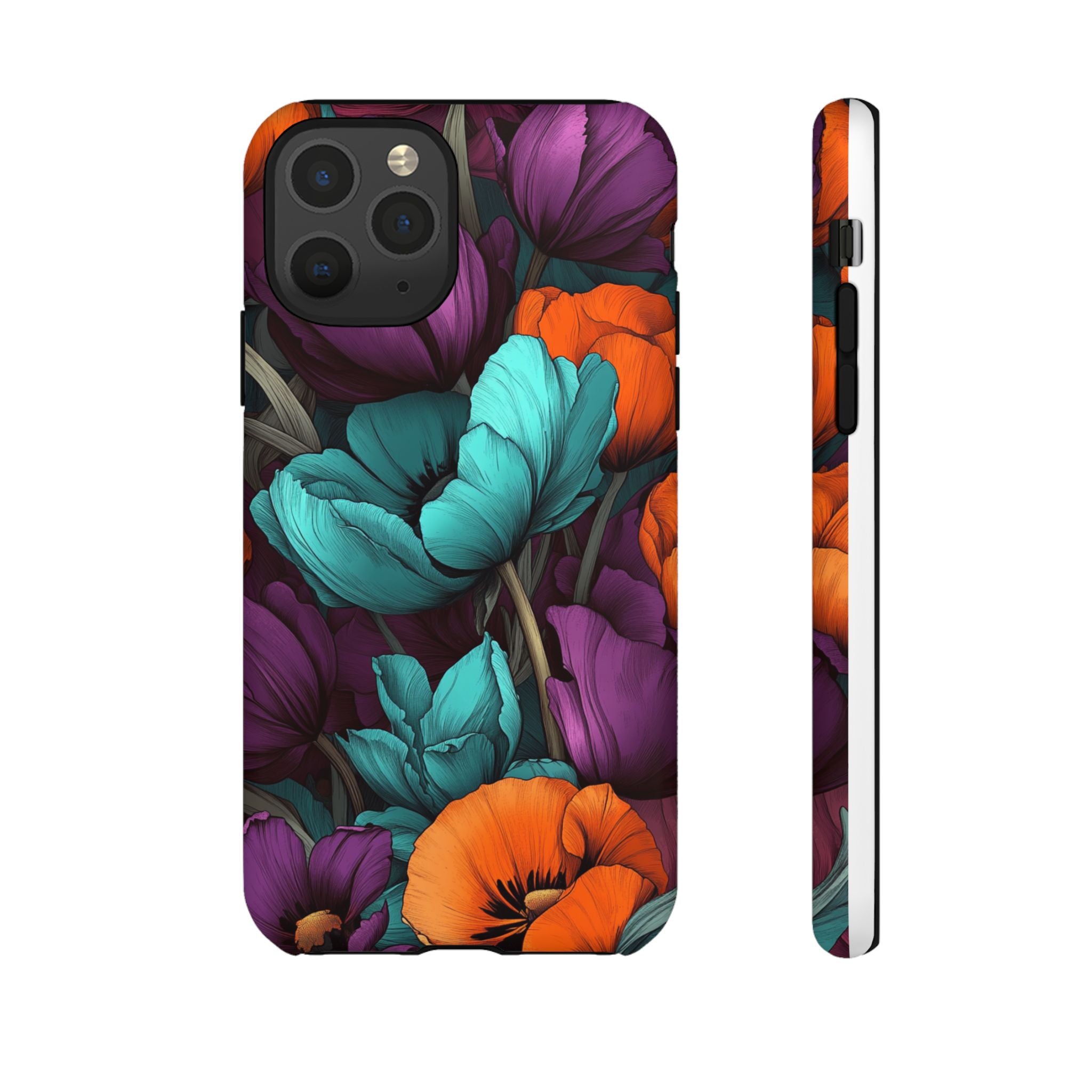 Floral Phone Case - Vibrant Flower Tough Case