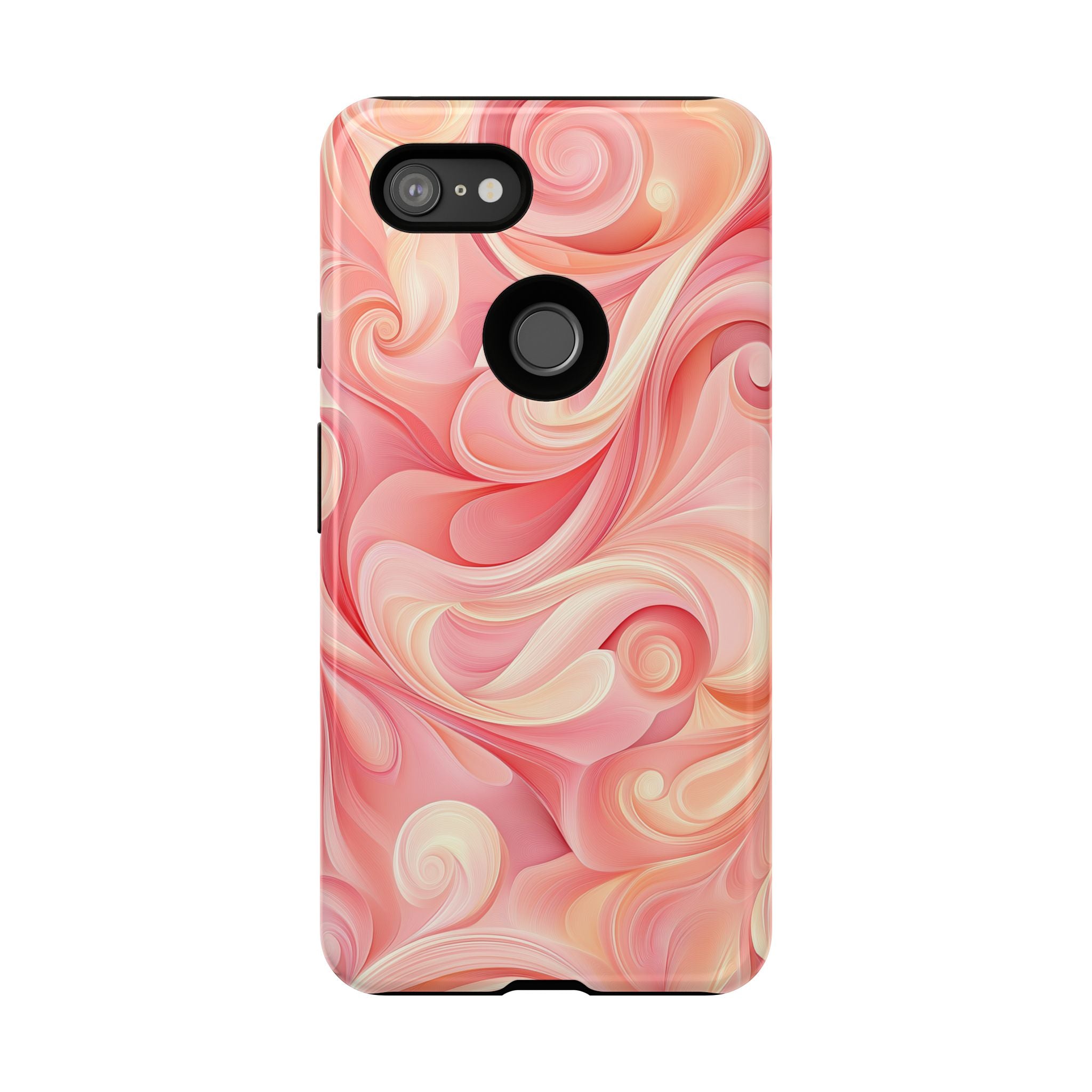 Stylish Phone Case - Tough Cases with Abstract Pink Swirls