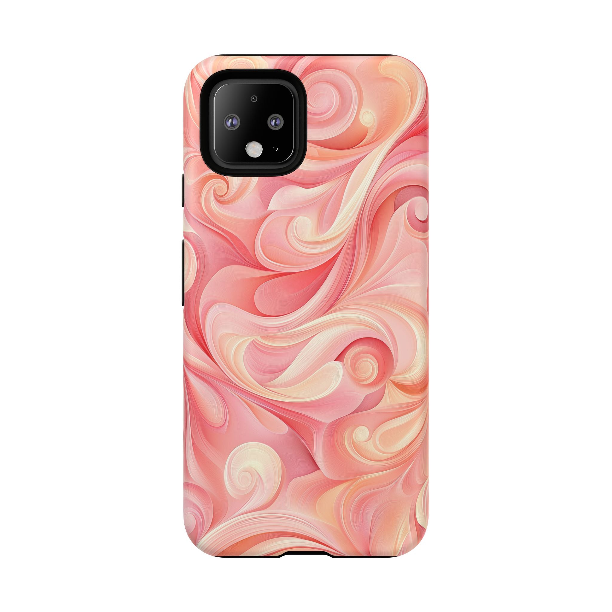 Stylish Phone Case - Tough Cases with Abstract Pink Swirls