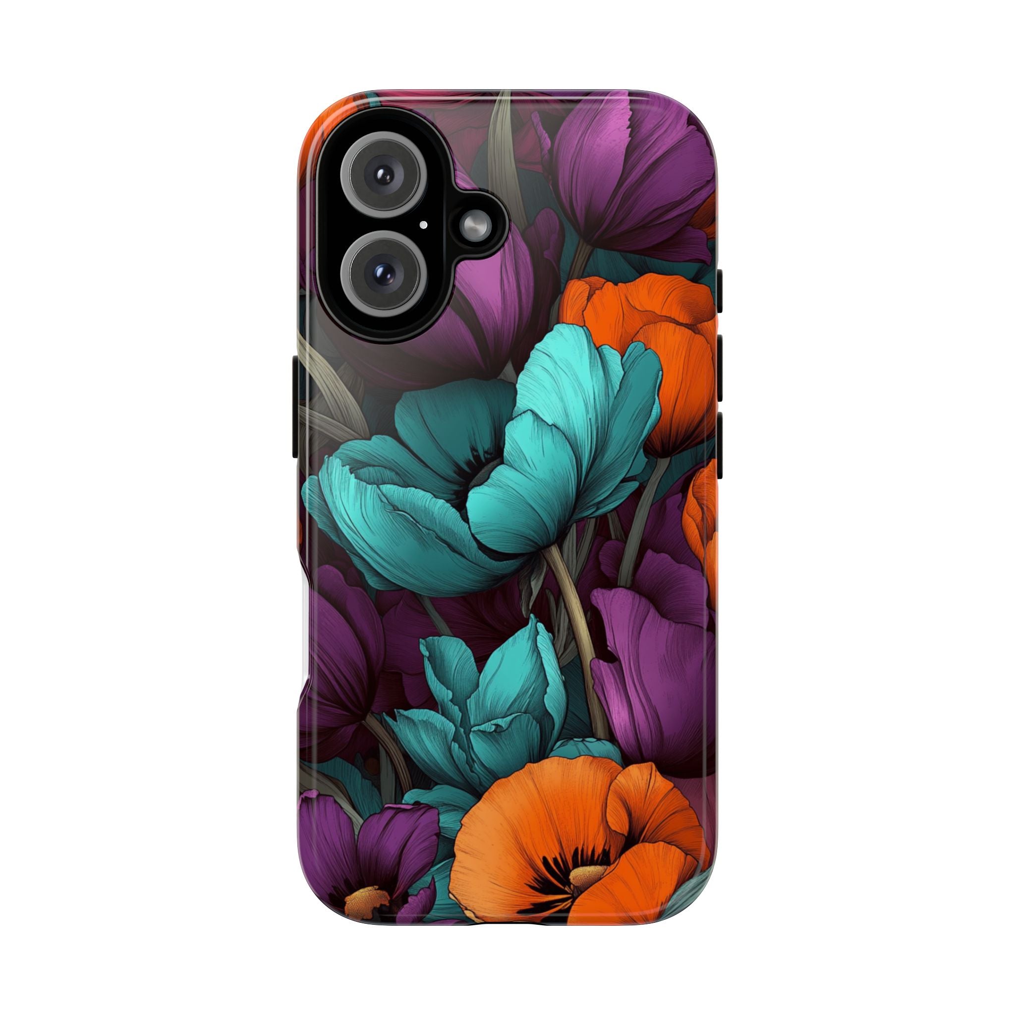 Floral Phone Case - Vibrant Flower Tough Case