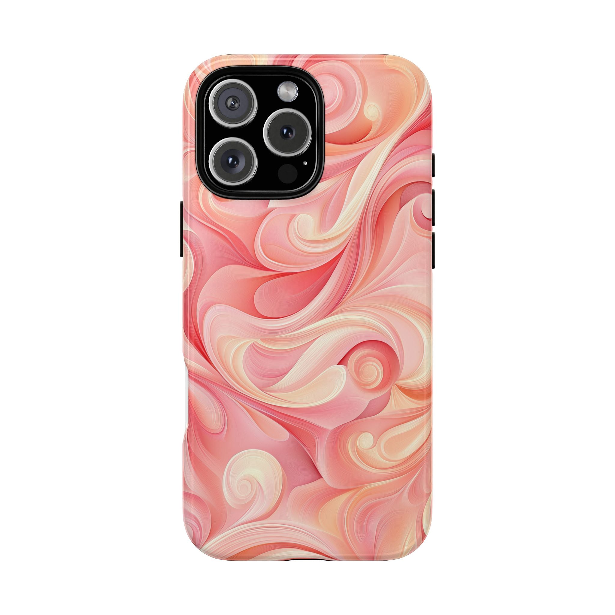 Stylish Phone Case - Tough Cases with Abstract Pink Swirls