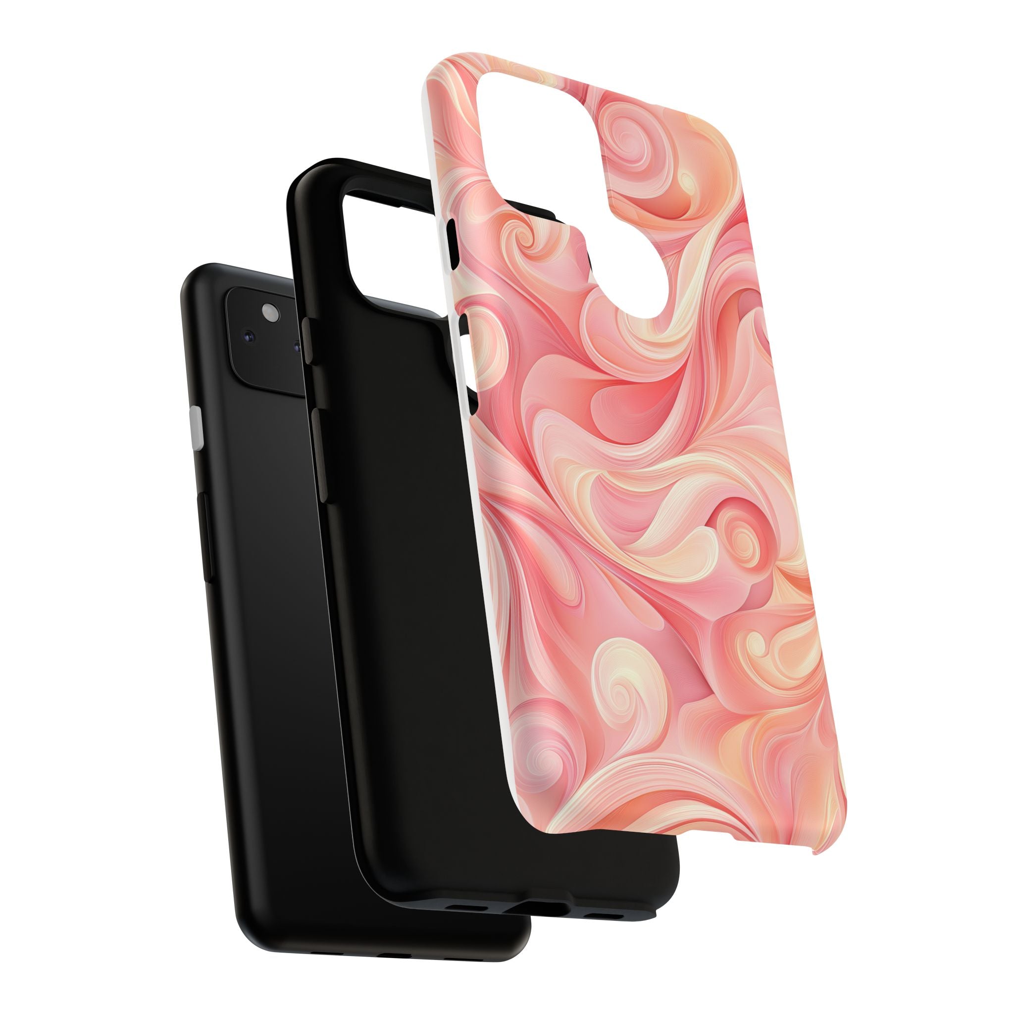 Stylish Phone Case - Tough Cases with Abstract Pink Swirls